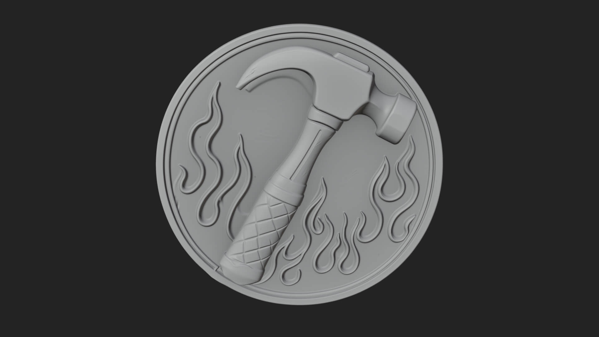 Hephaestus Forge Disc Plaque Design 2 3D Print Model 3D Model