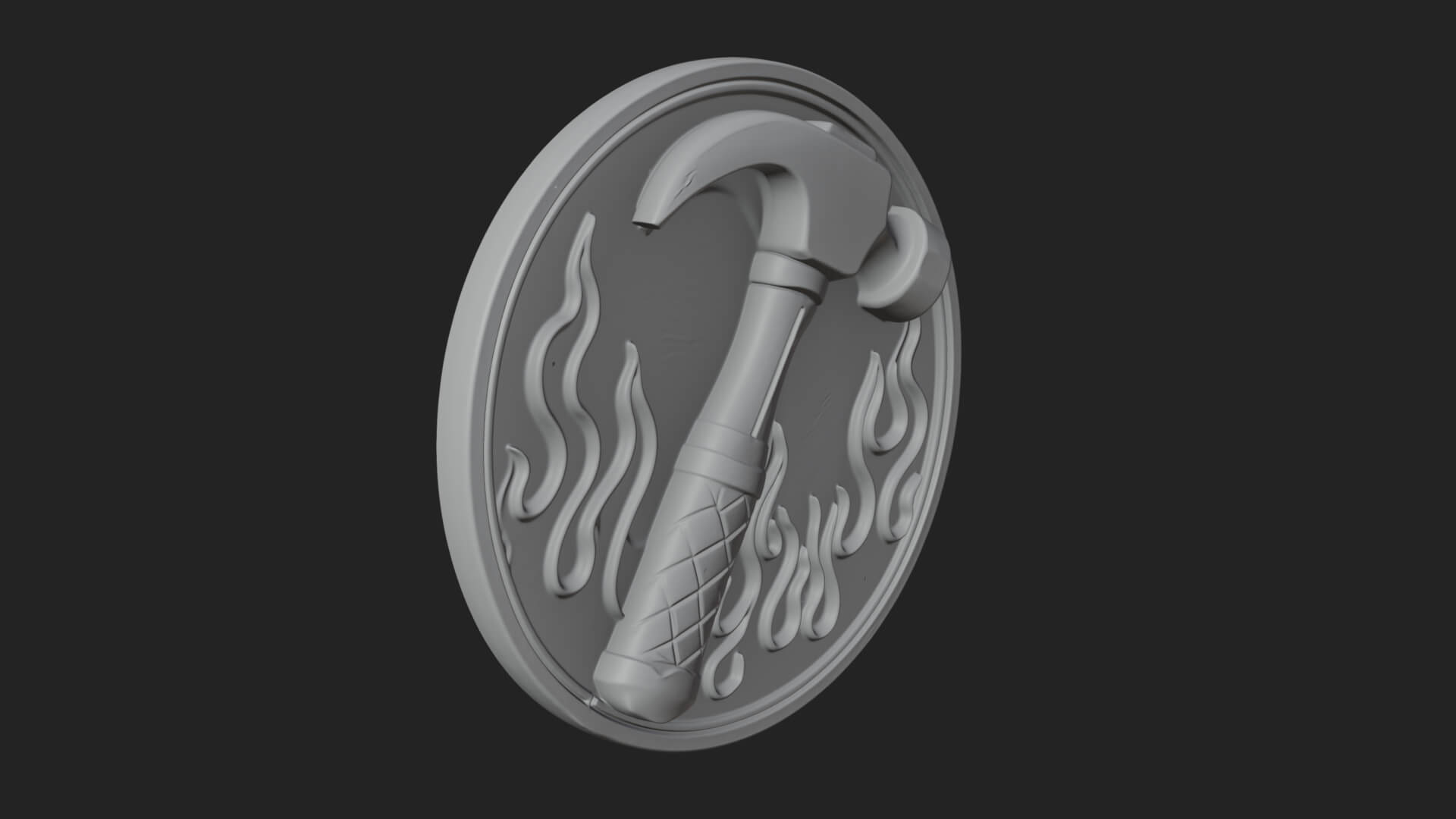 Hephaestus Forge Disc Plaque Design 2 3D Print Model 3D Model