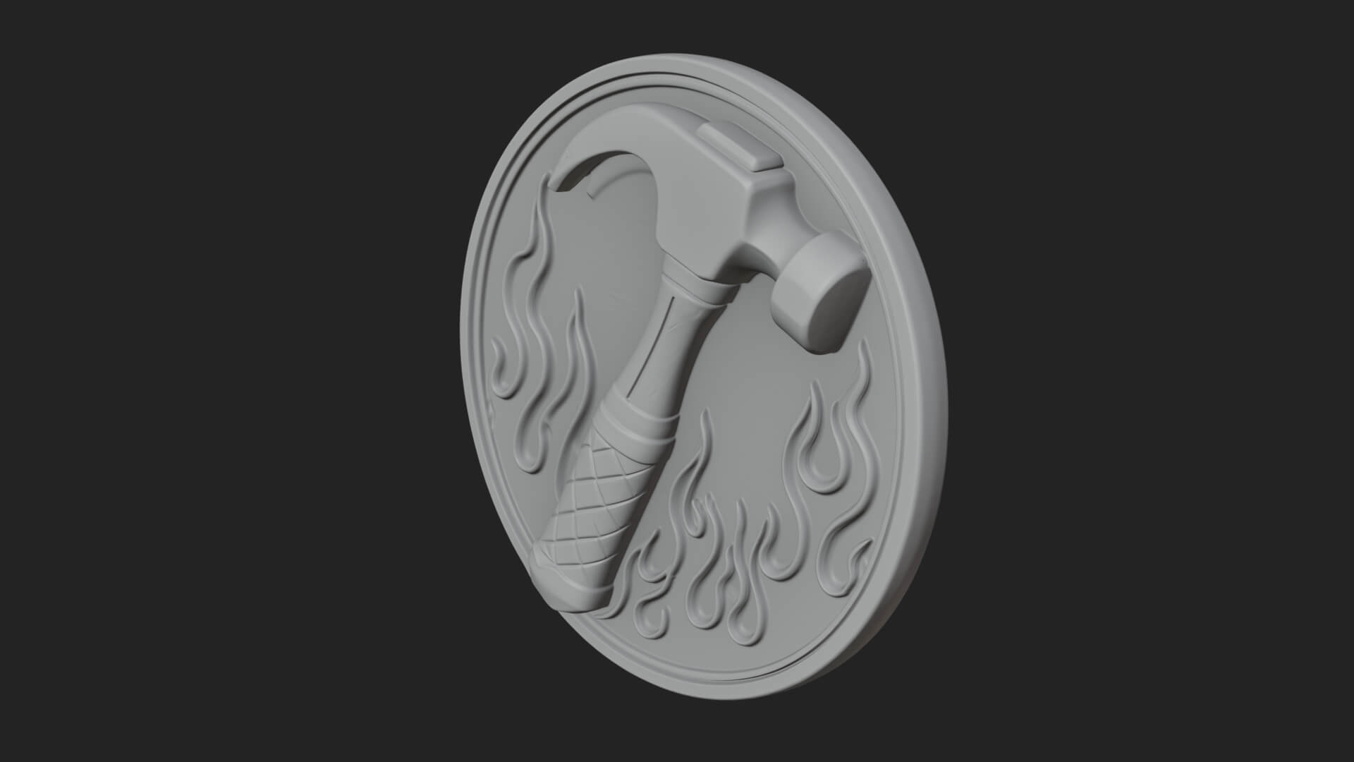 Hephaestus Forge Disc Plaque Design 2 3D Print Model 3D Model