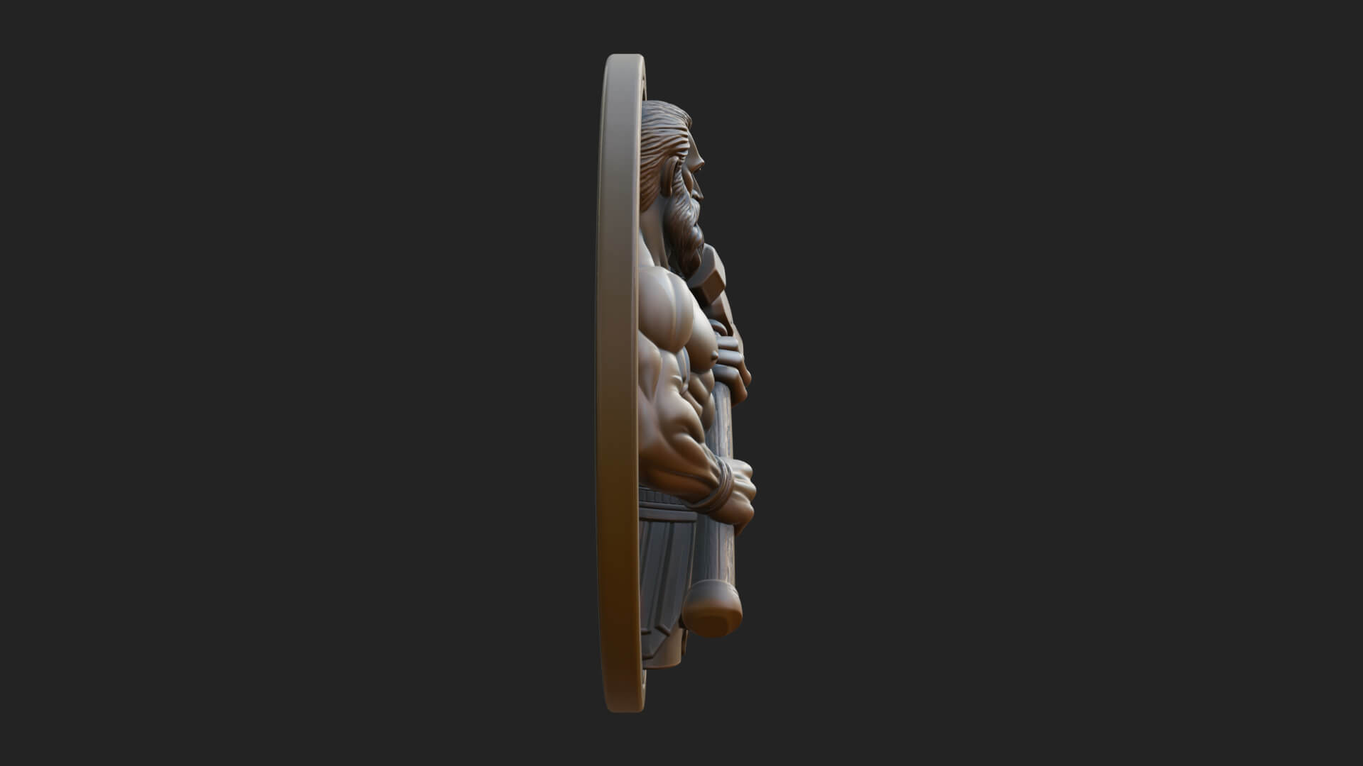 Hephaestus Forge Disc Plaque Design 3 3D Print Model 3D Model