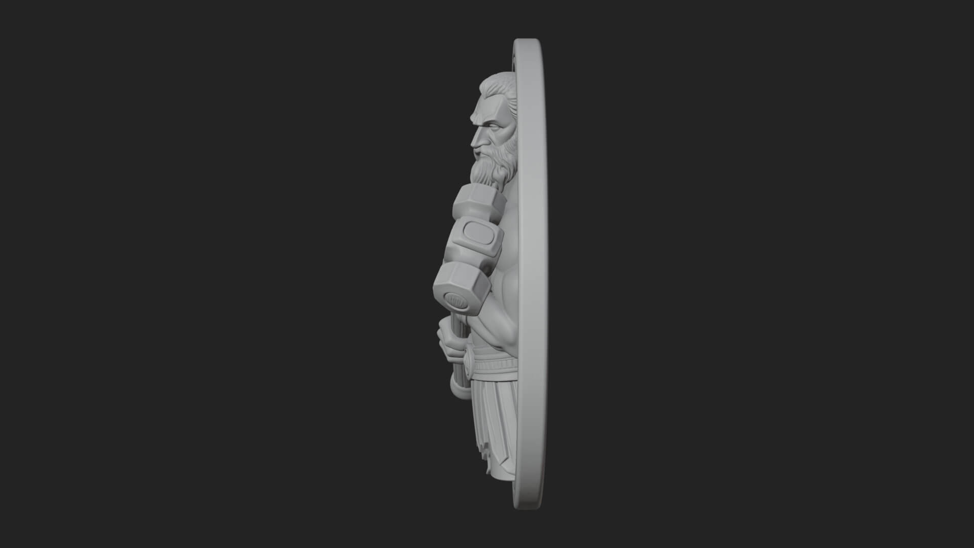 Hephaestus Forge Disc Plaque Design 3 3D Print Model 3D Model