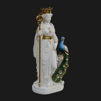 Hera with Peacock Statue Design 7 3D Print Model