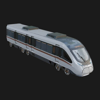 High-Speed Train Model Design 2 3D Print Model