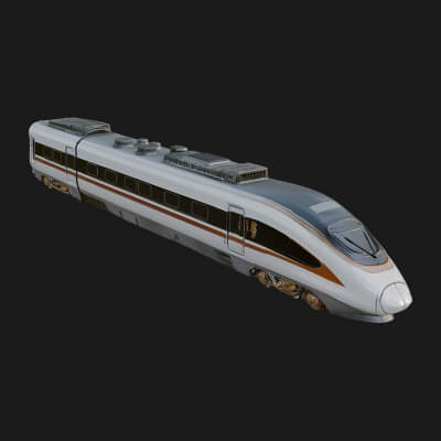 High-Speed Train Model Design 4 3D Print Model