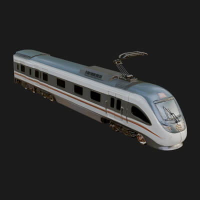 High-Speed Train Model Design 8 3D Print Model