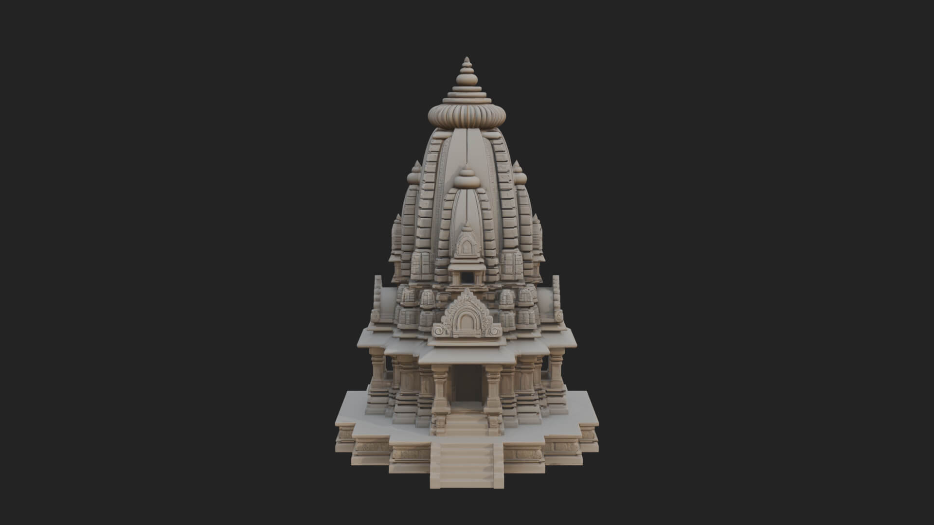 Hindu Shikhara Temple Tower Design 1 3D Print Model 3D Model
