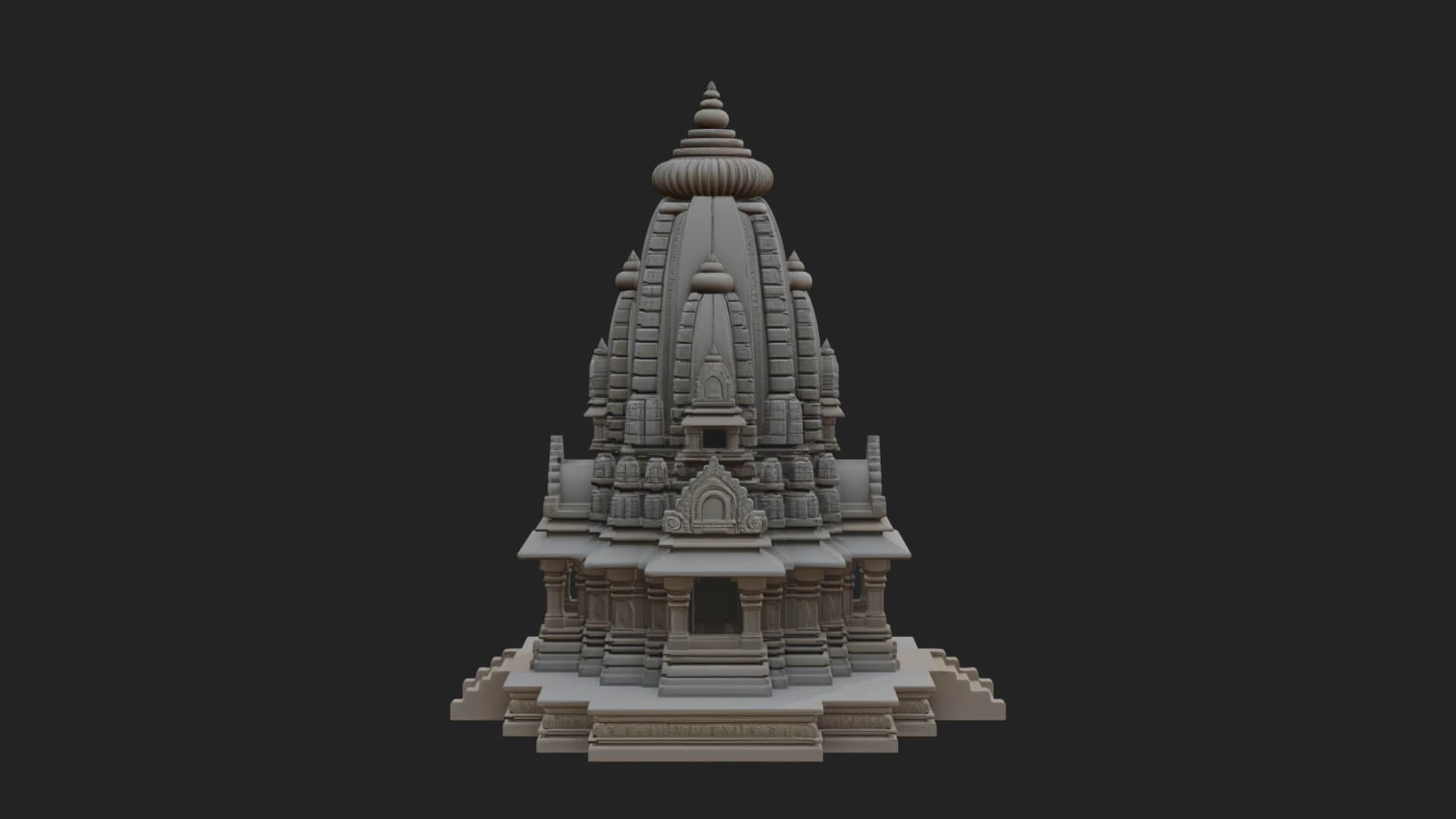 Hindu Shikhara Temple Tower Design 1 3D Print Model 3D Model