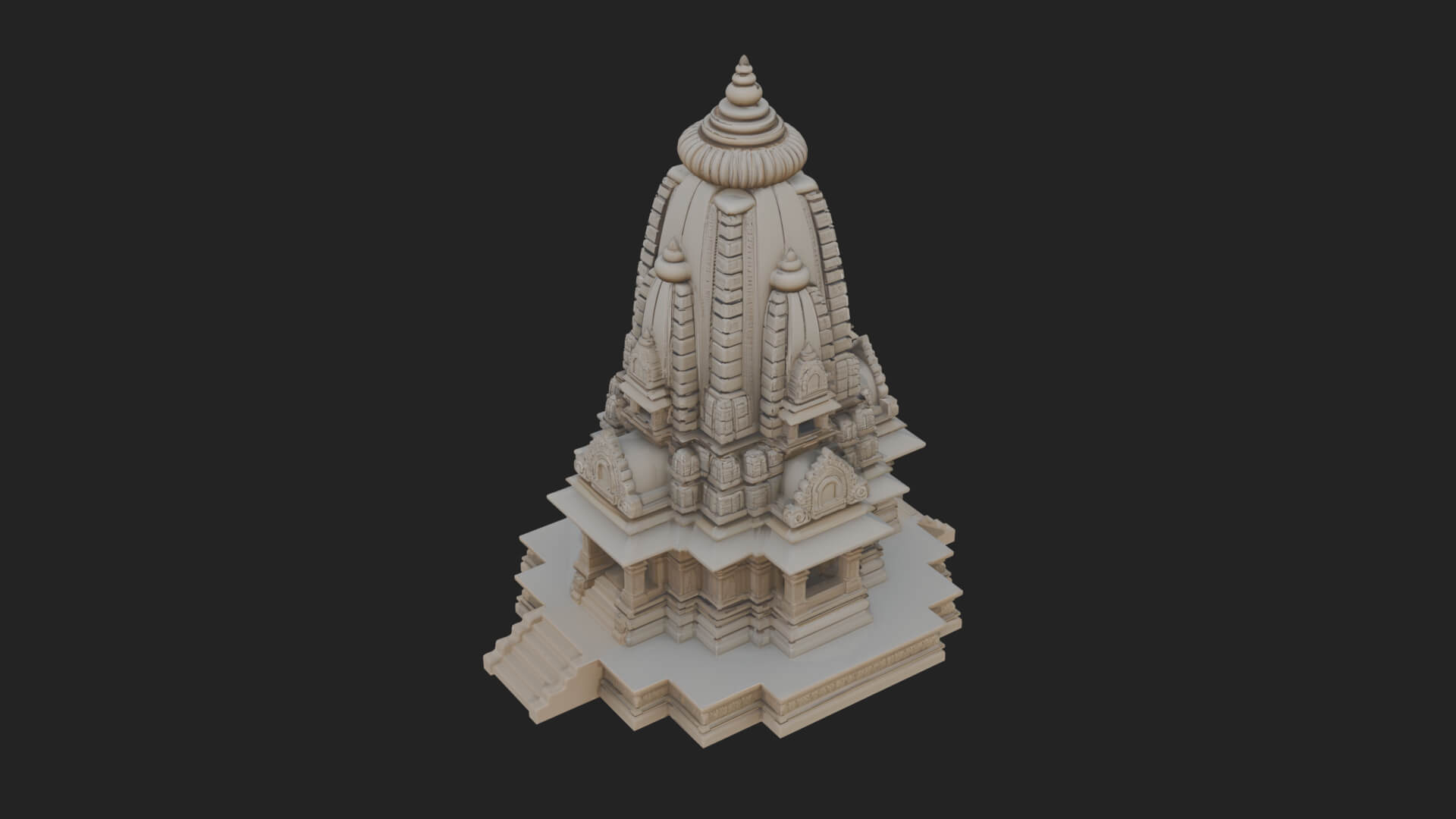Hindu Shikhara Temple Tower Design 1 3D Print Model 3D Model
