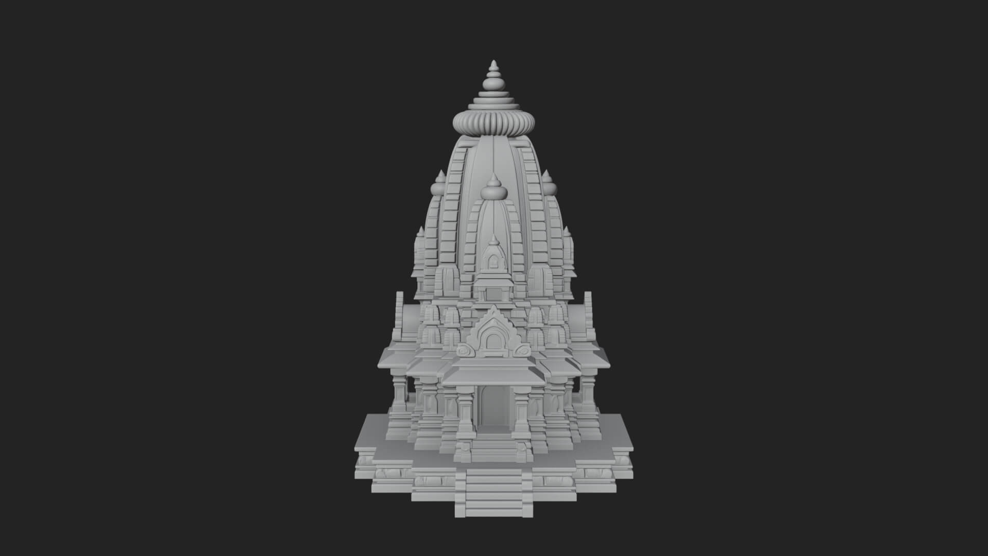 Hindu Shikhara Temple Tower Design 1 3D Print Model 3D Model