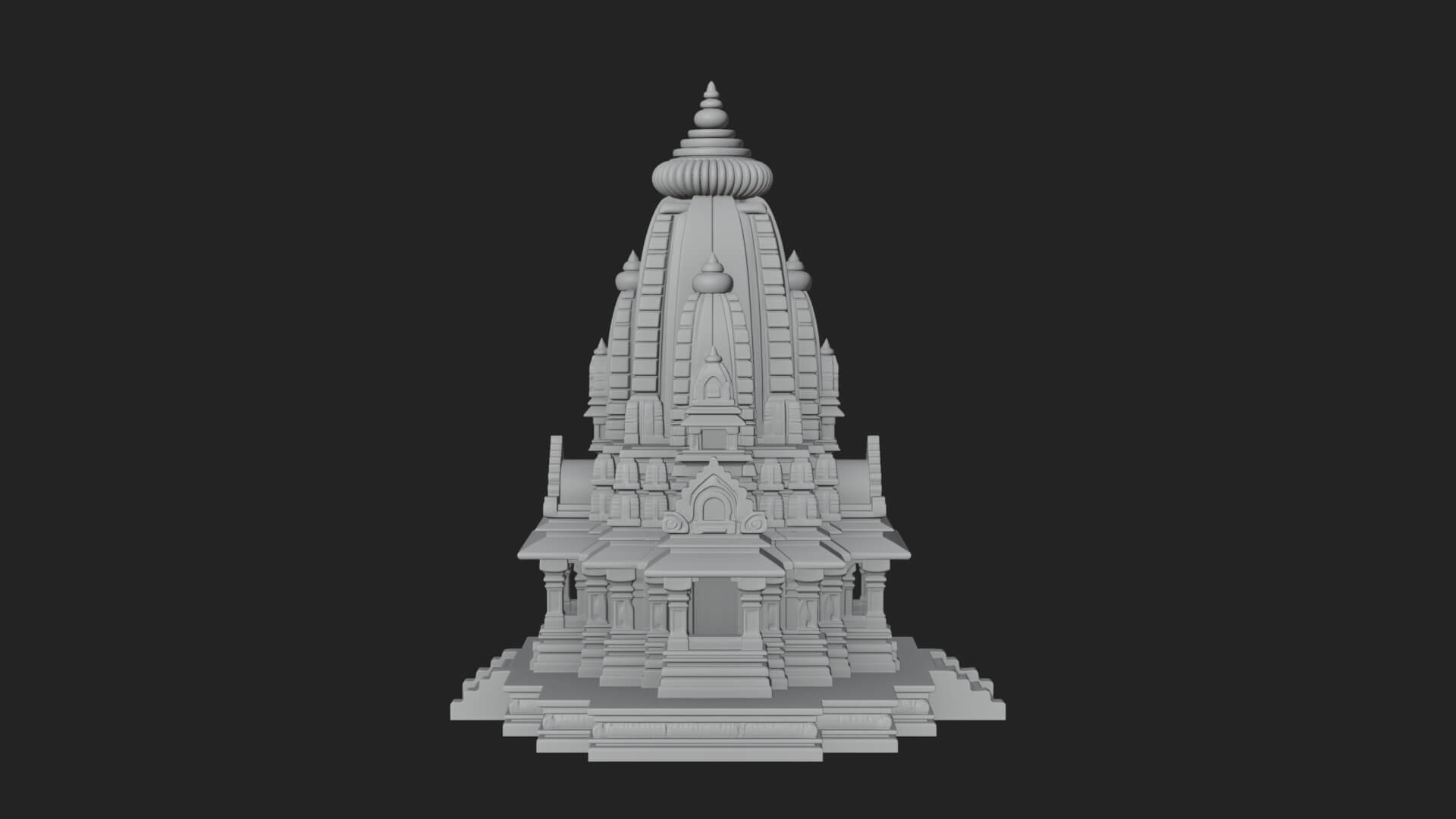 Hindu Shikhara Temple Tower Design 1 3D Print Model 3D Model