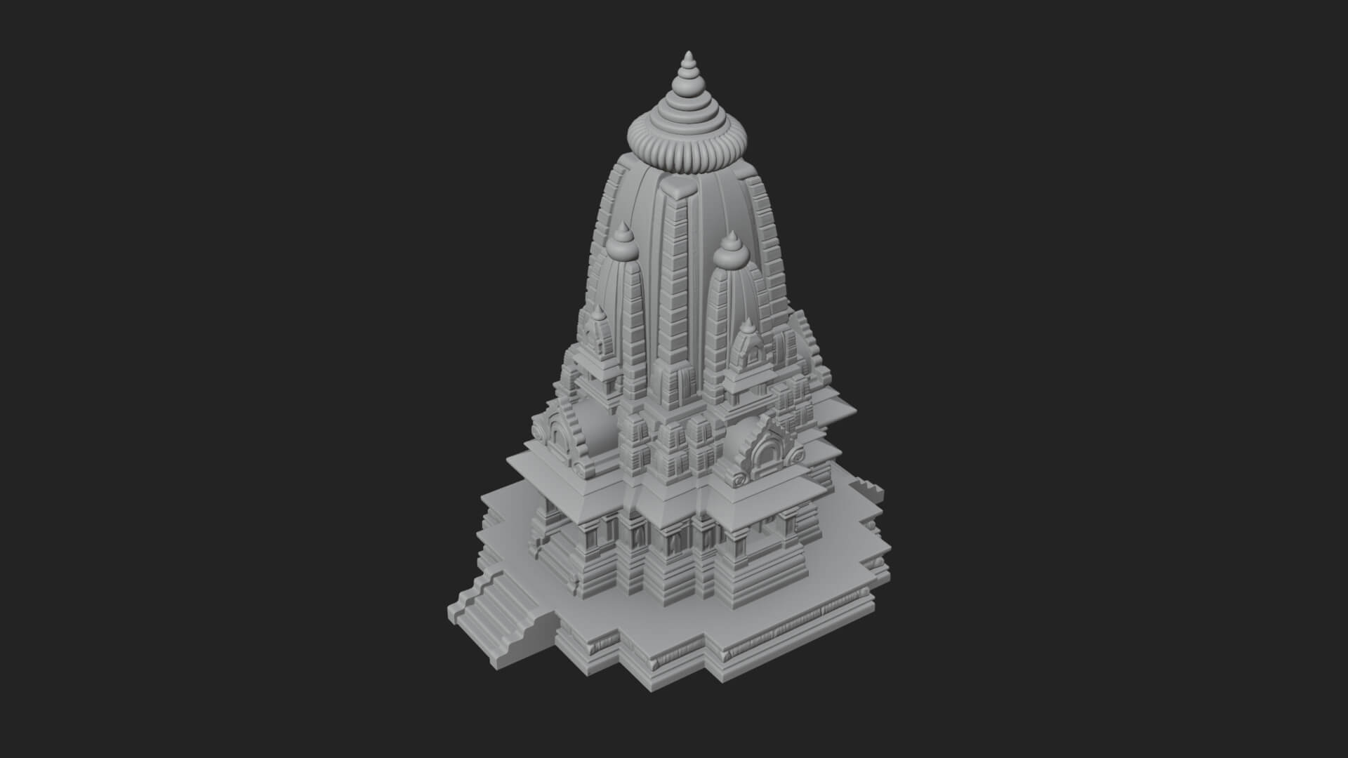 Hindu Shikhara Temple Tower Design 1 3D Print Model 3D Model