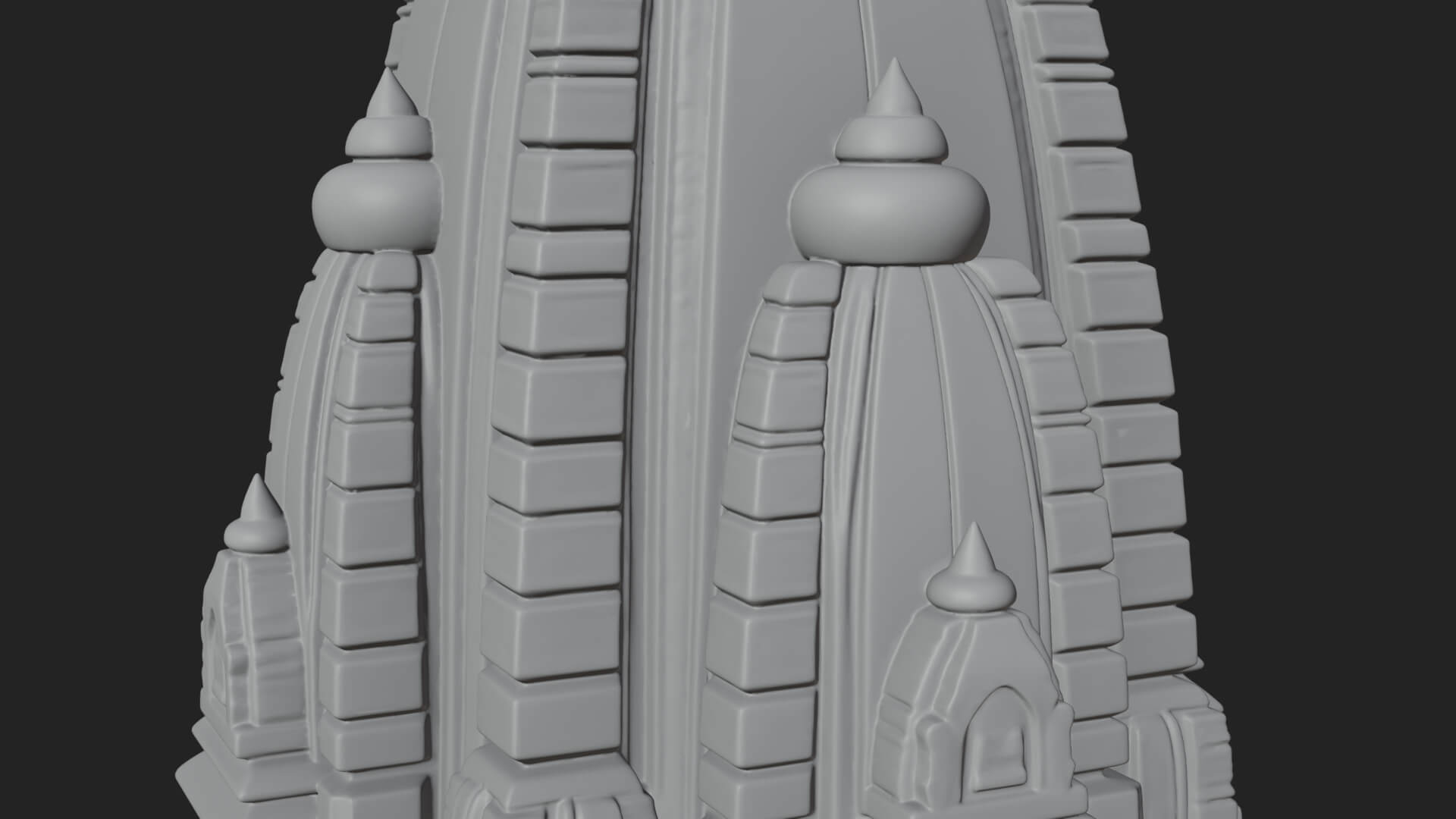 Hindu Shikhara Temple Tower Design 1 3D Print Model 3D Model