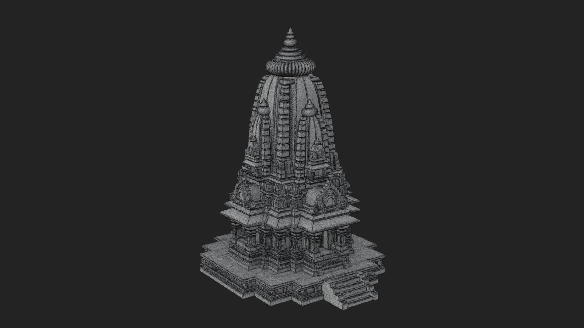 Hindu Shikhara Temple Tower Design 1 3D Print Model 3D Model