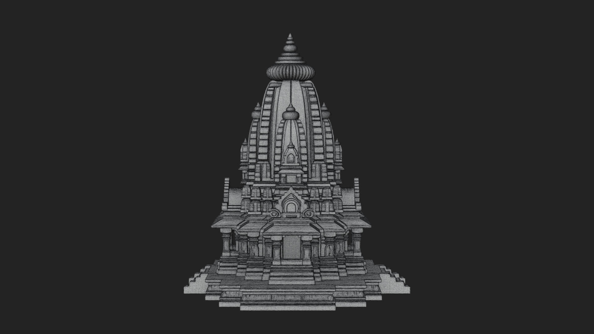 Hindu Shikhara Temple Tower Design 1 3D Print Model 3D Model