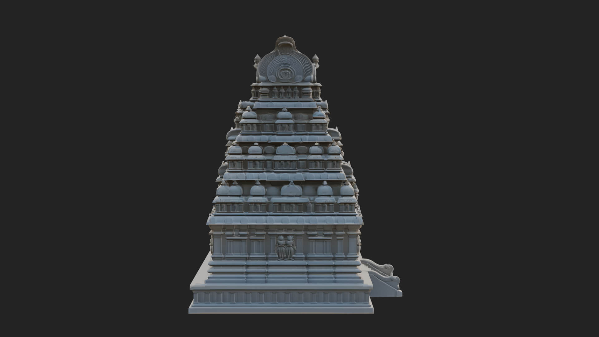 Hindu Shikhara Temple Tower Design 2 3D Print Model 3D Model