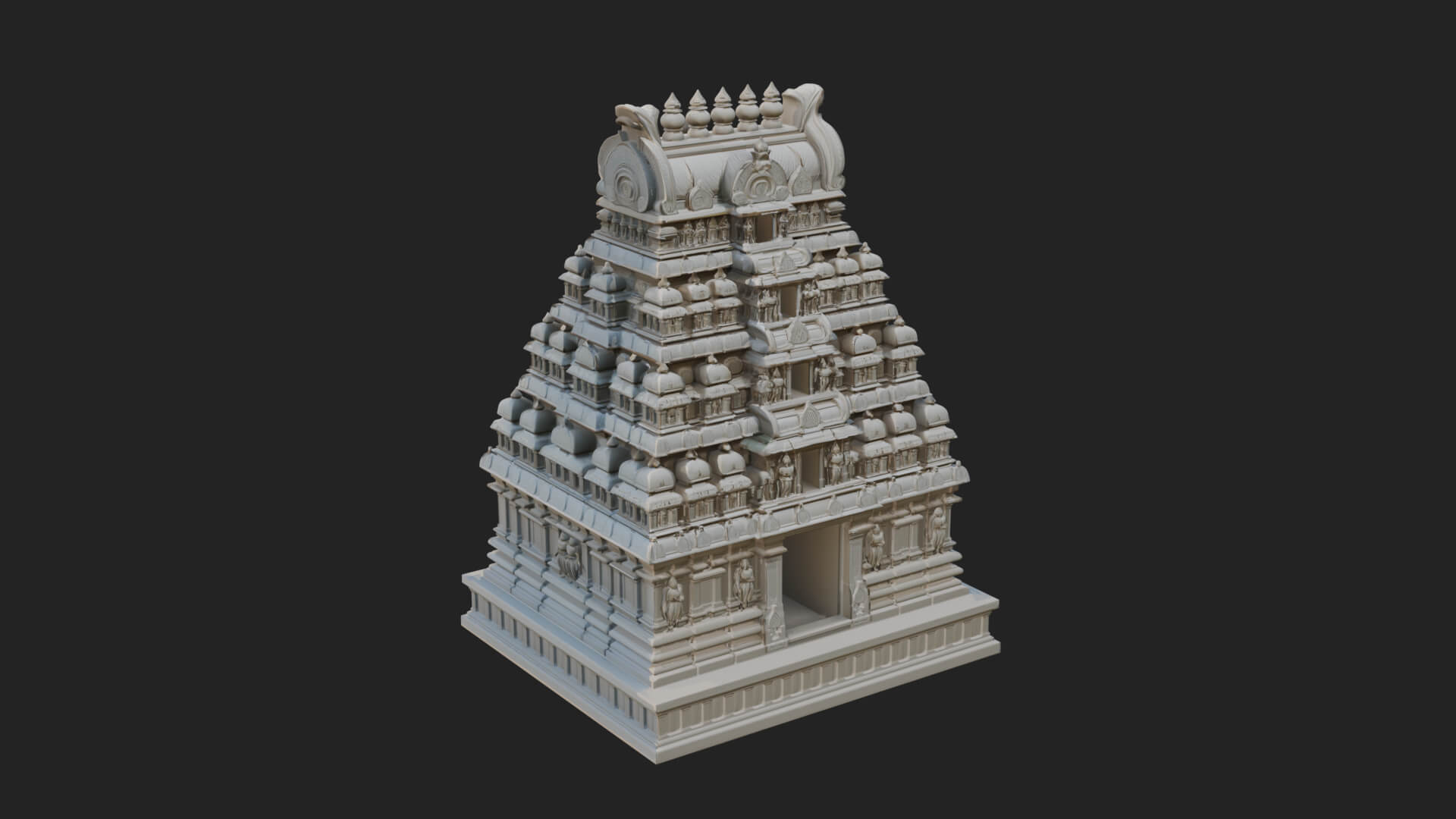 Hindu Shikhara Temple Tower Design 2 3D Print Model 3D Model