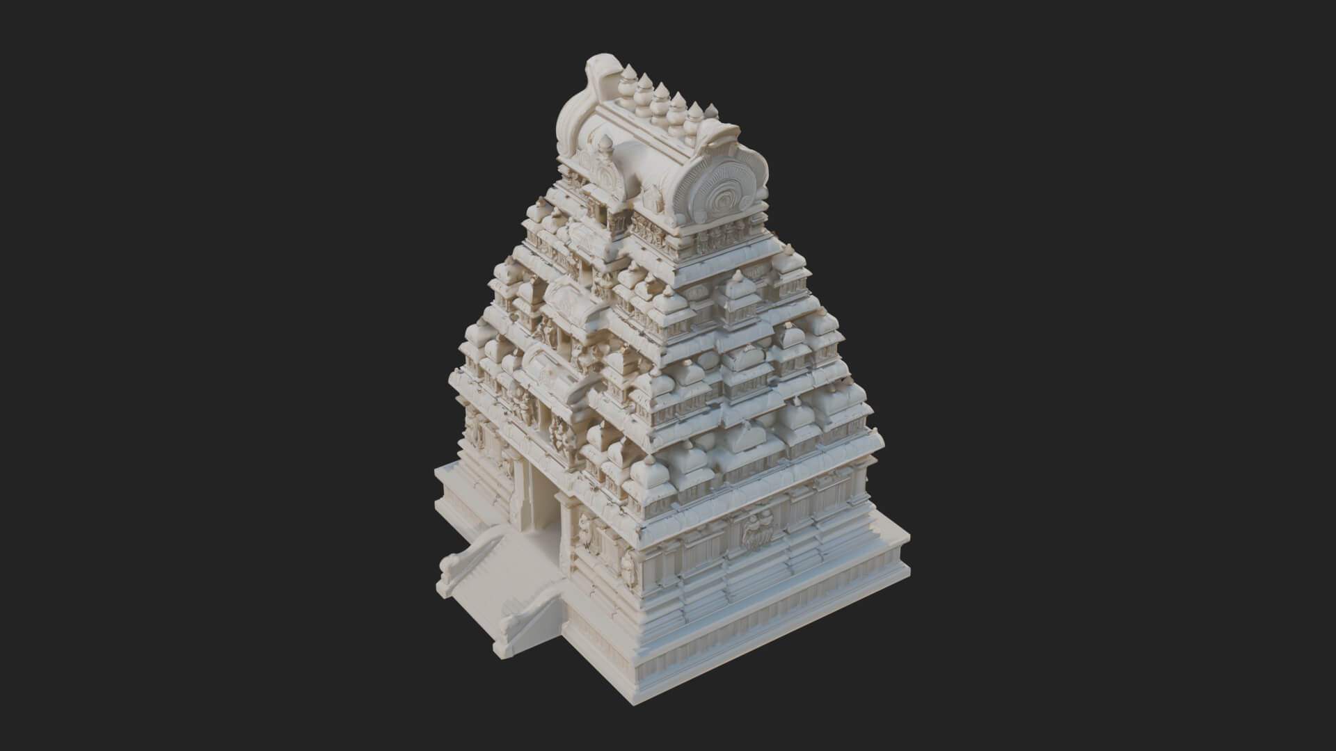 Hindu Shikhara Temple Tower Design 2 3D Print Model 3D Model