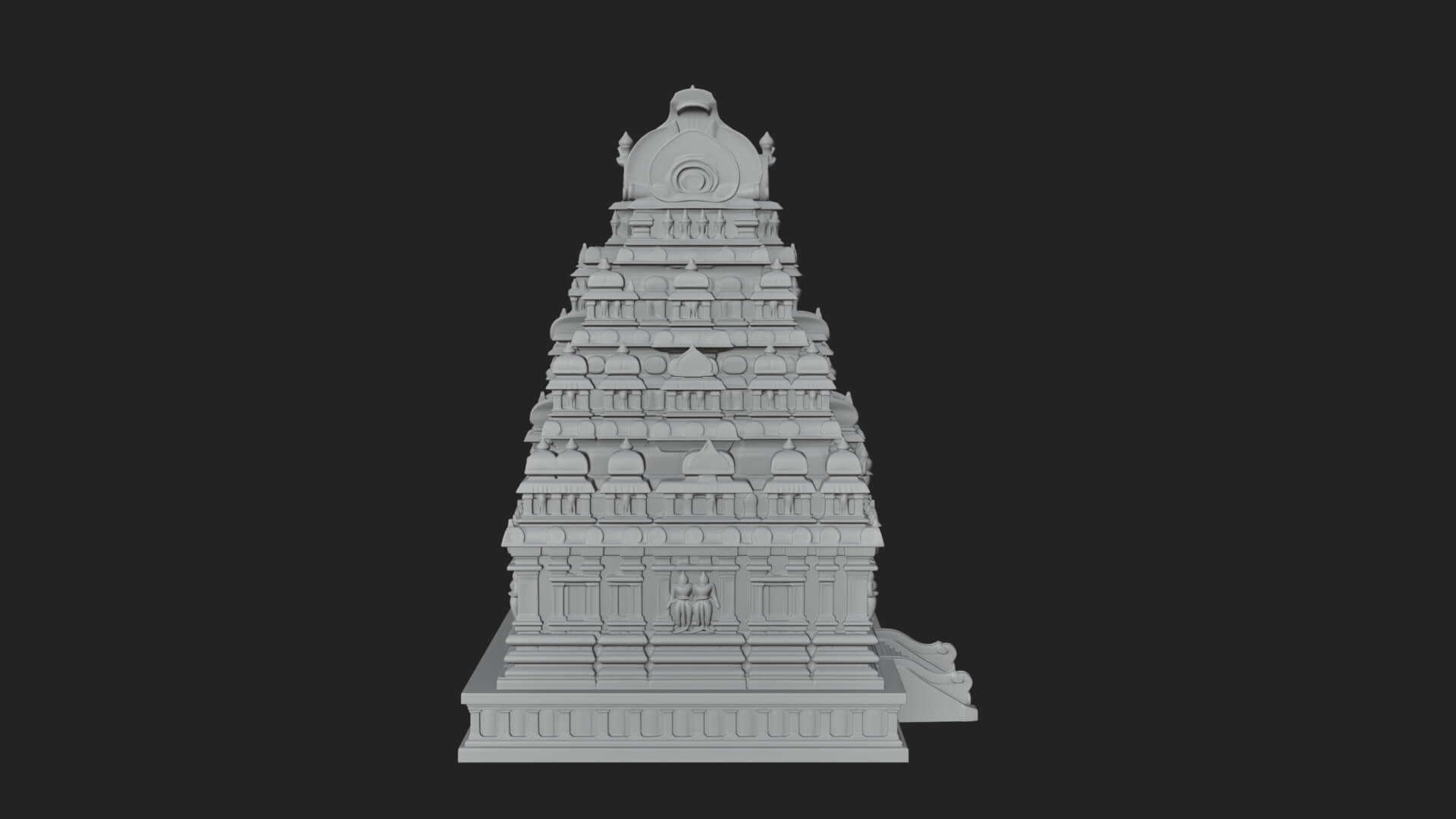 Hindu Shikhara Temple Tower Design 2 3D Print Model 3D Model