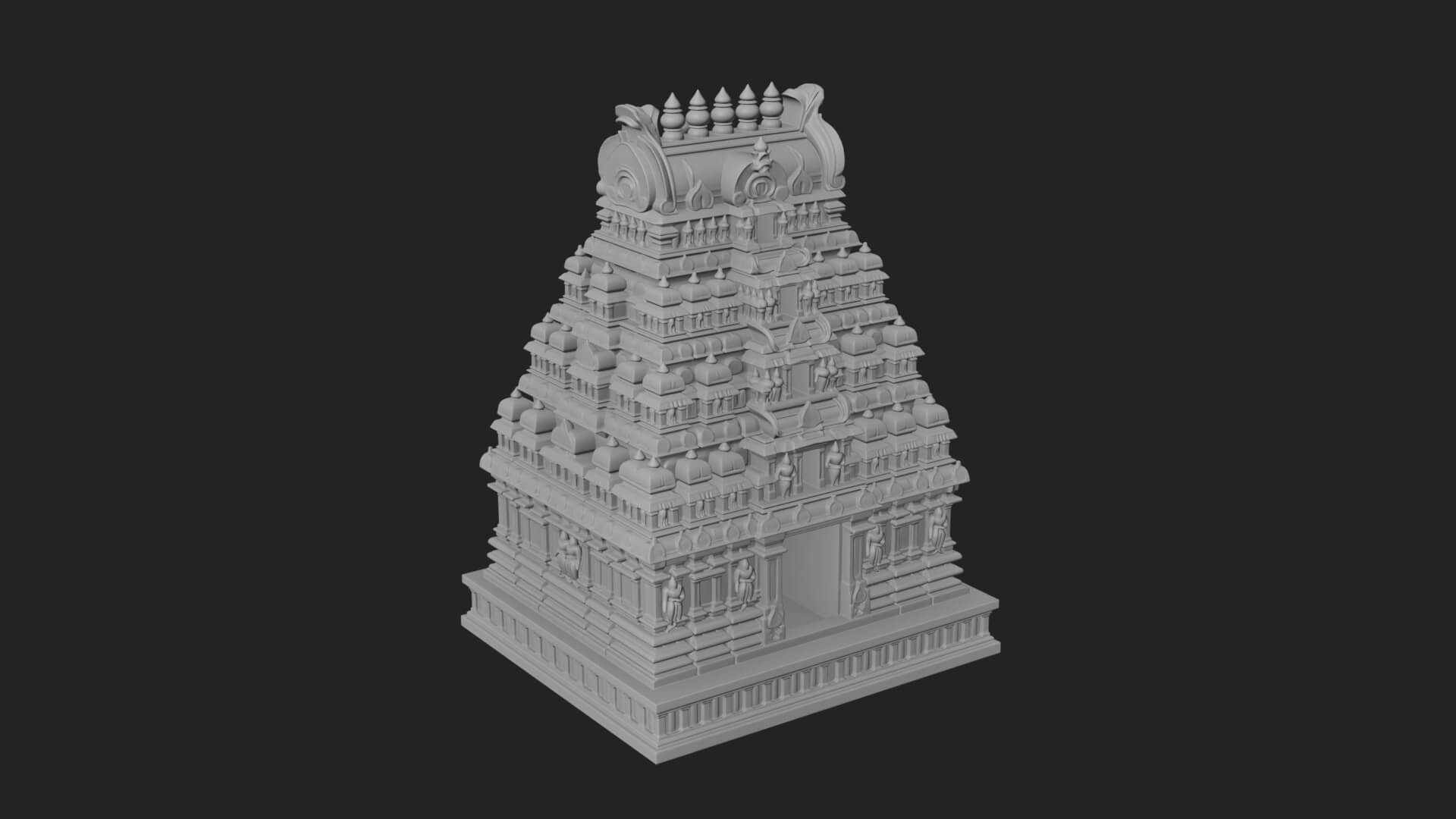 Hindu Shikhara Temple Tower Design 2 3D Print Model 3D Model