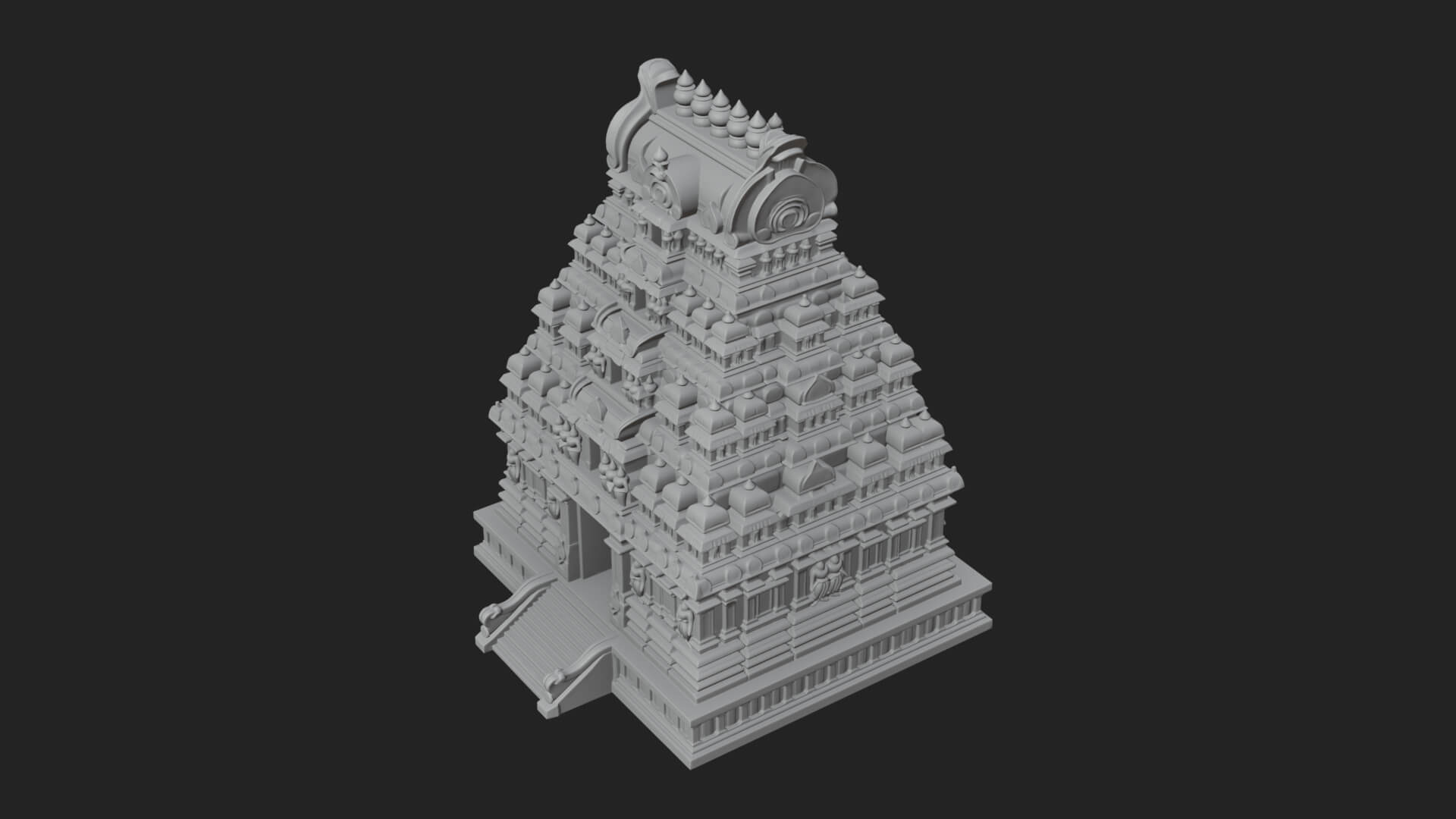 Hindu Shikhara Temple Tower Design 2 3D Print Model 3D Model