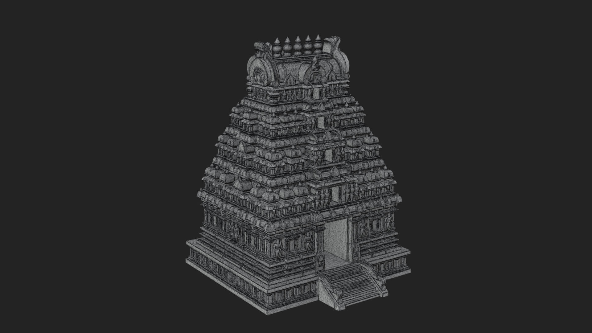 Hindu Shikhara Temple Tower Design 2 3D Print Model 3D Model