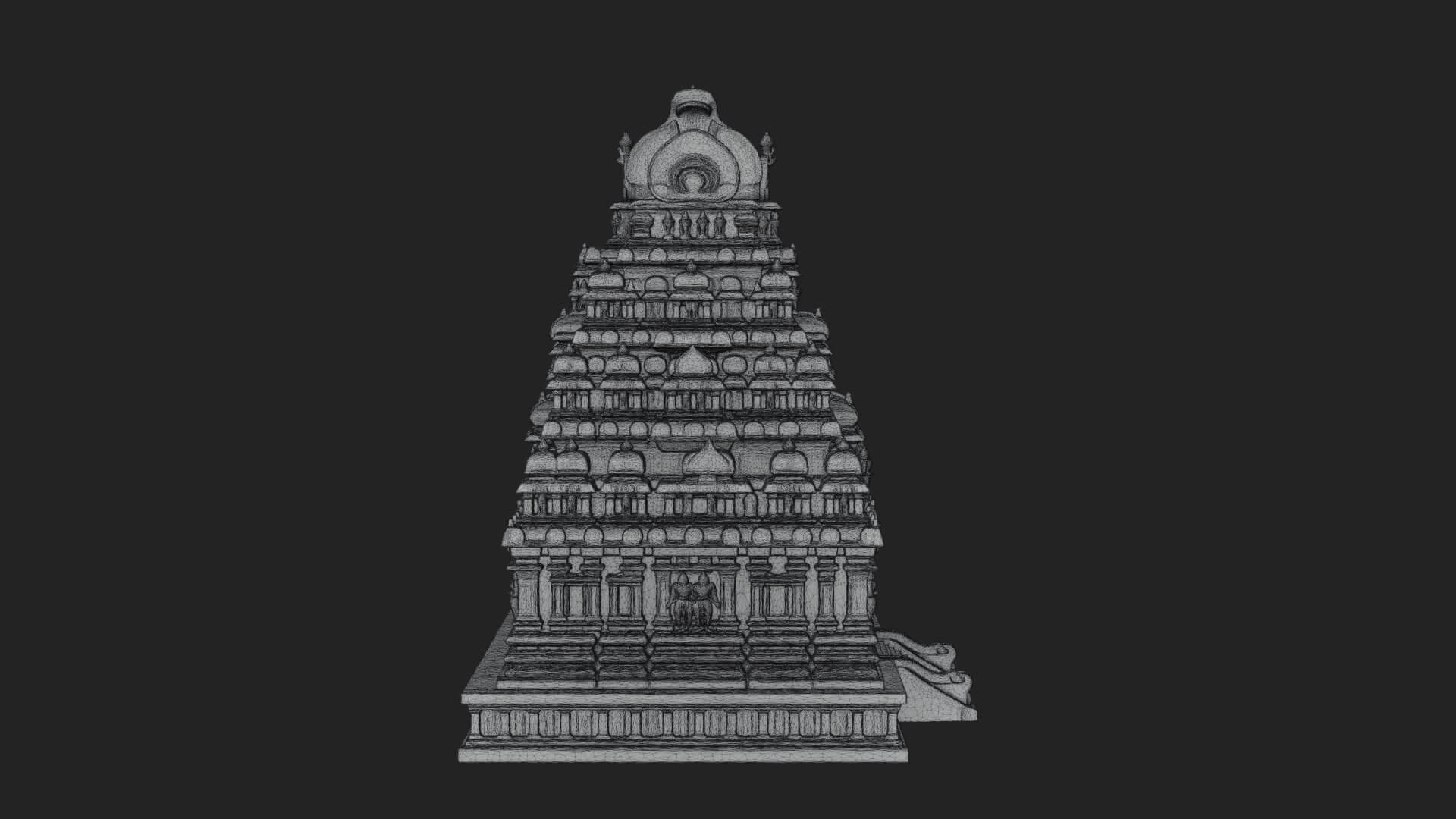 Hindu Shikhara Temple Tower Design 2 3D Print Model 3D Model