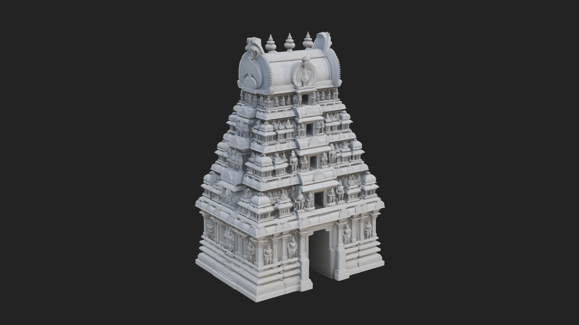 Hindu Shikhara Temple Tower Design 3 3D Print Model 3D Model