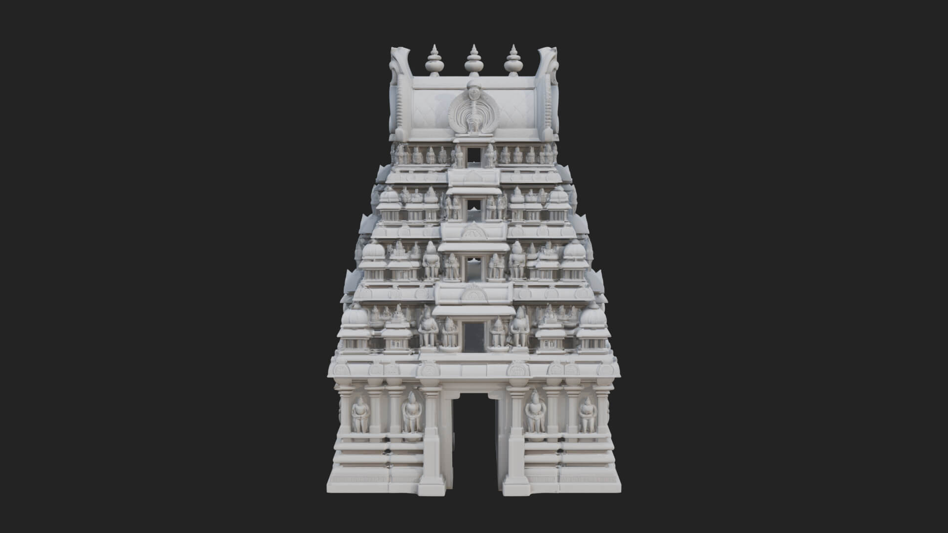 Hindu Shikhara Temple Tower Design 3 3D Print Model 3D Model