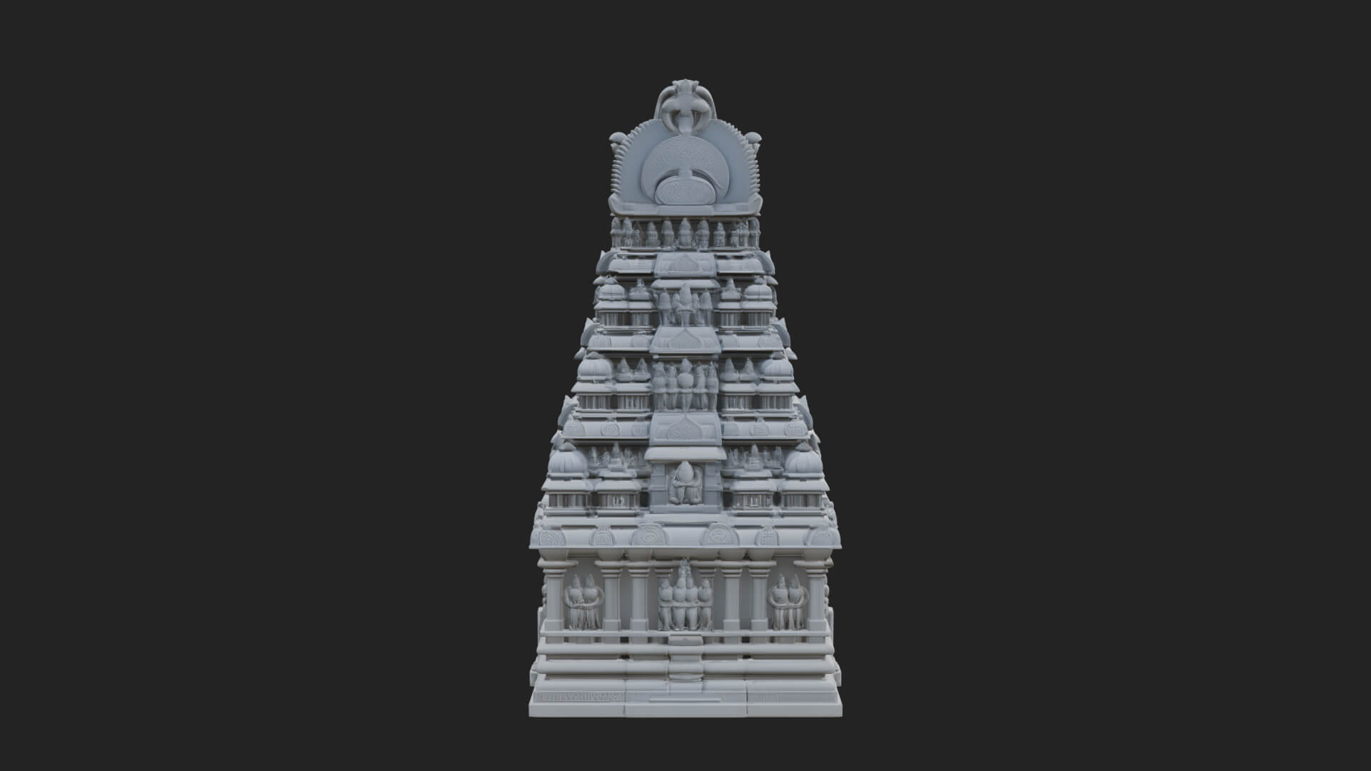 Hindu Shikhara Temple Tower Design 3 3D Print Model 3D Model