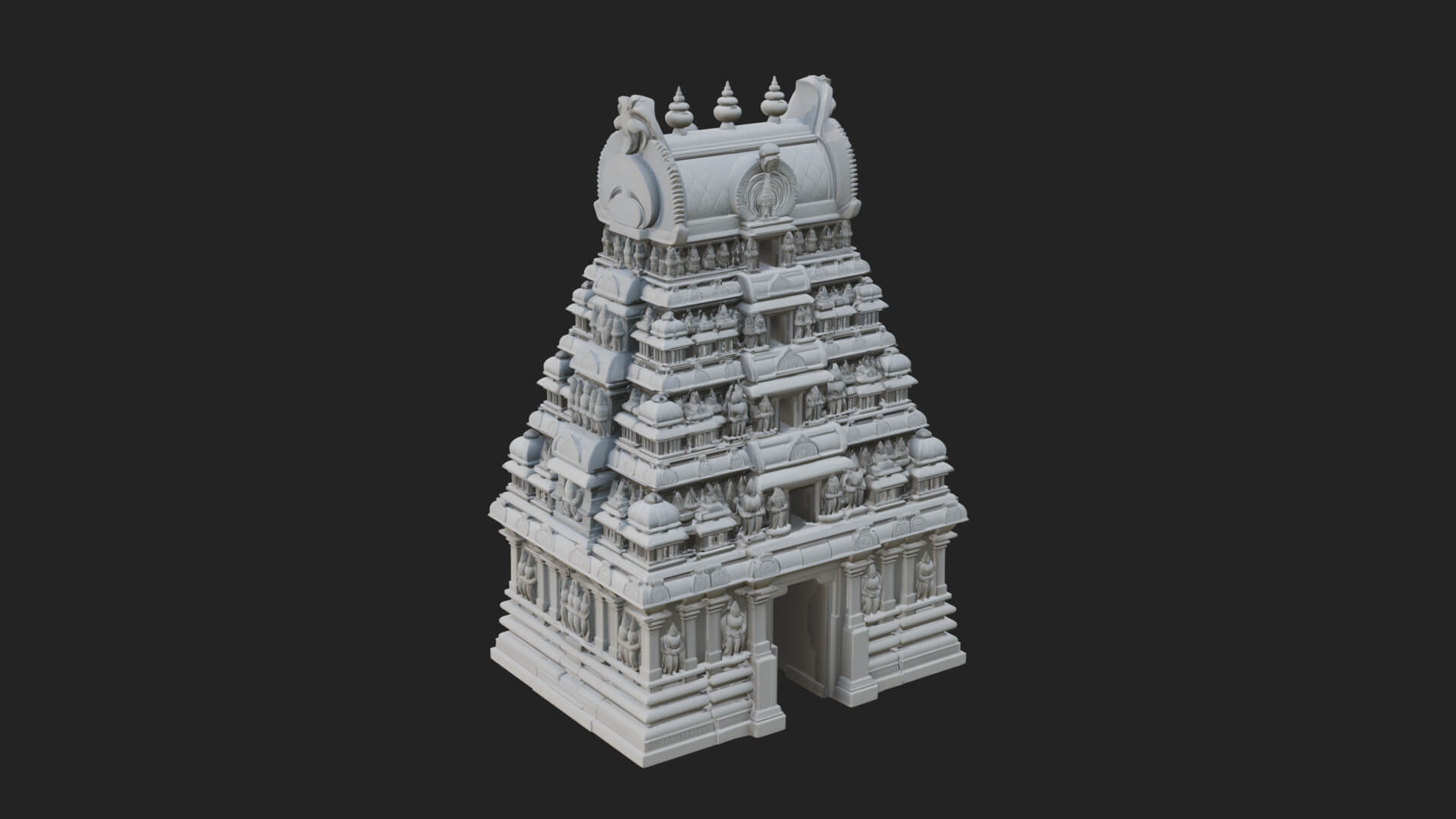 Hindu Shikhara Temple Tower Design 3 3D Print Model 3D Model