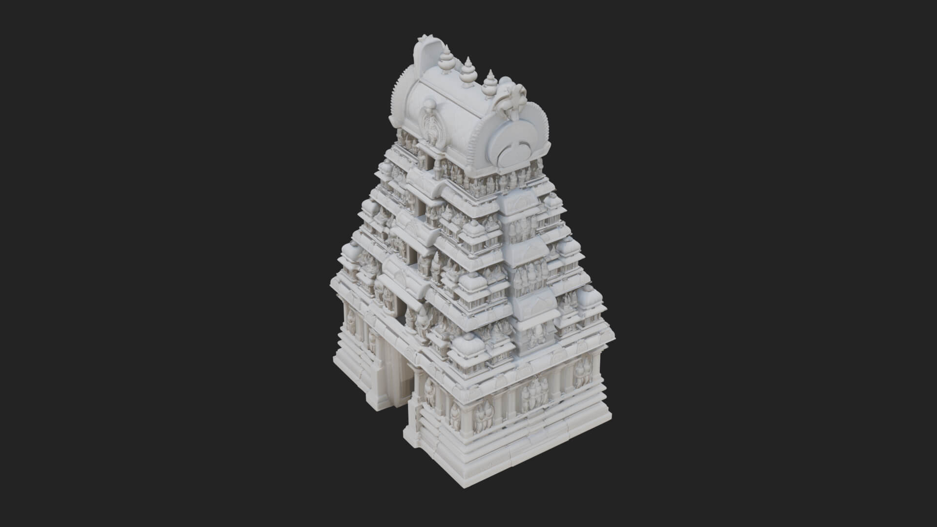 Hindu Shikhara Temple Tower Design 3 3D Print Model 3D Model