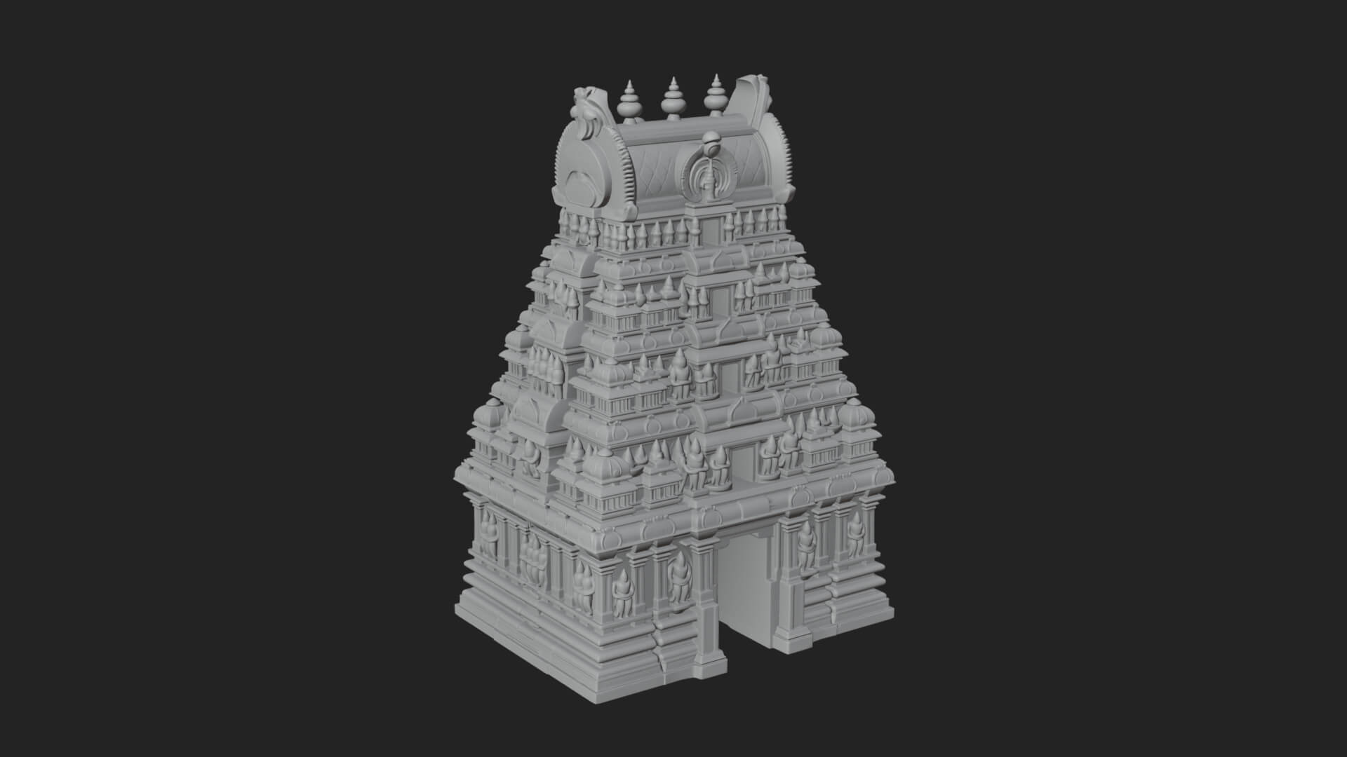 Hindu Shikhara Temple Tower Design 3 3D Print Model 3D Model