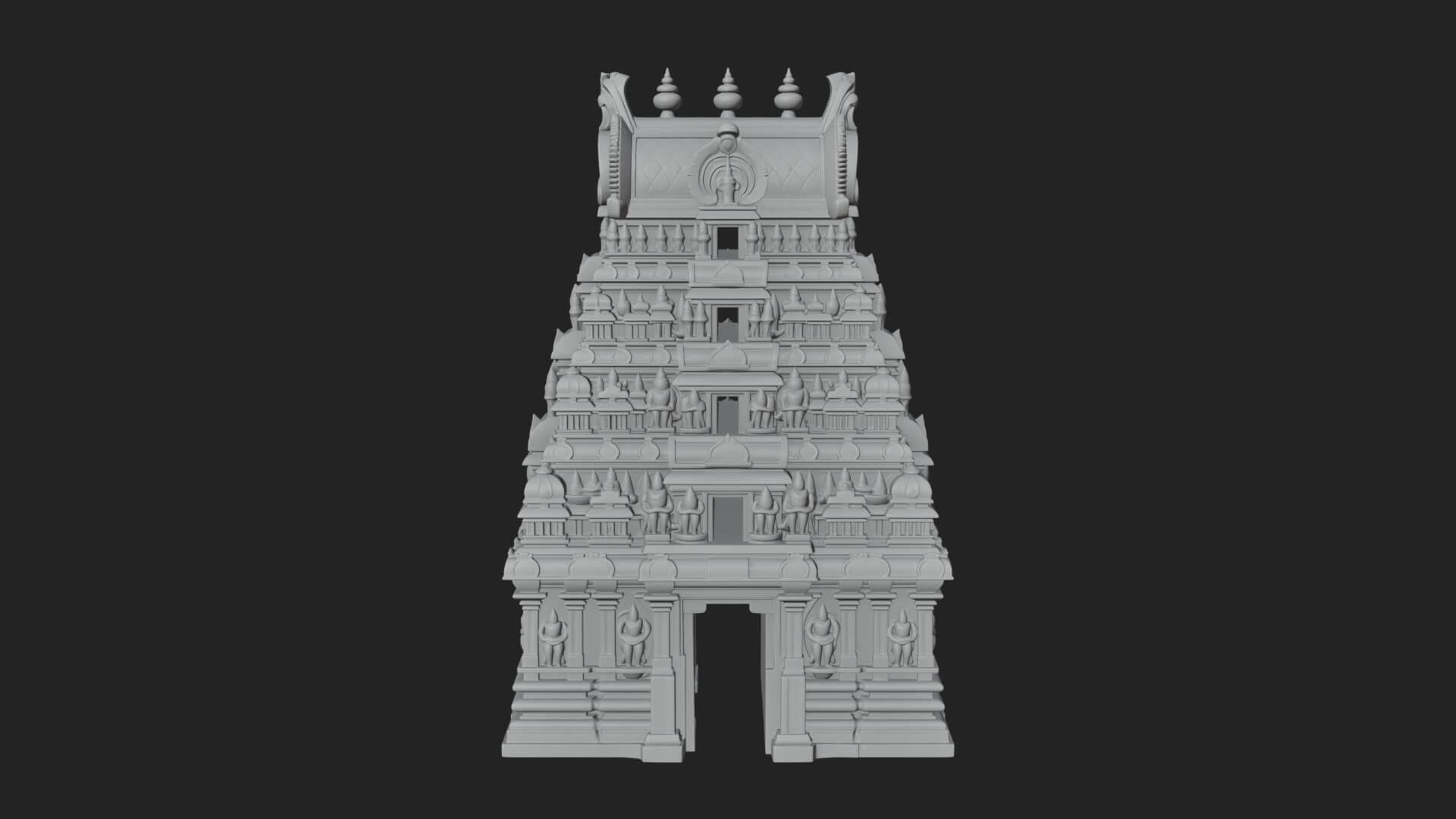 Hindu Shikhara Temple Tower Design 3 3D Print Model 3D Model