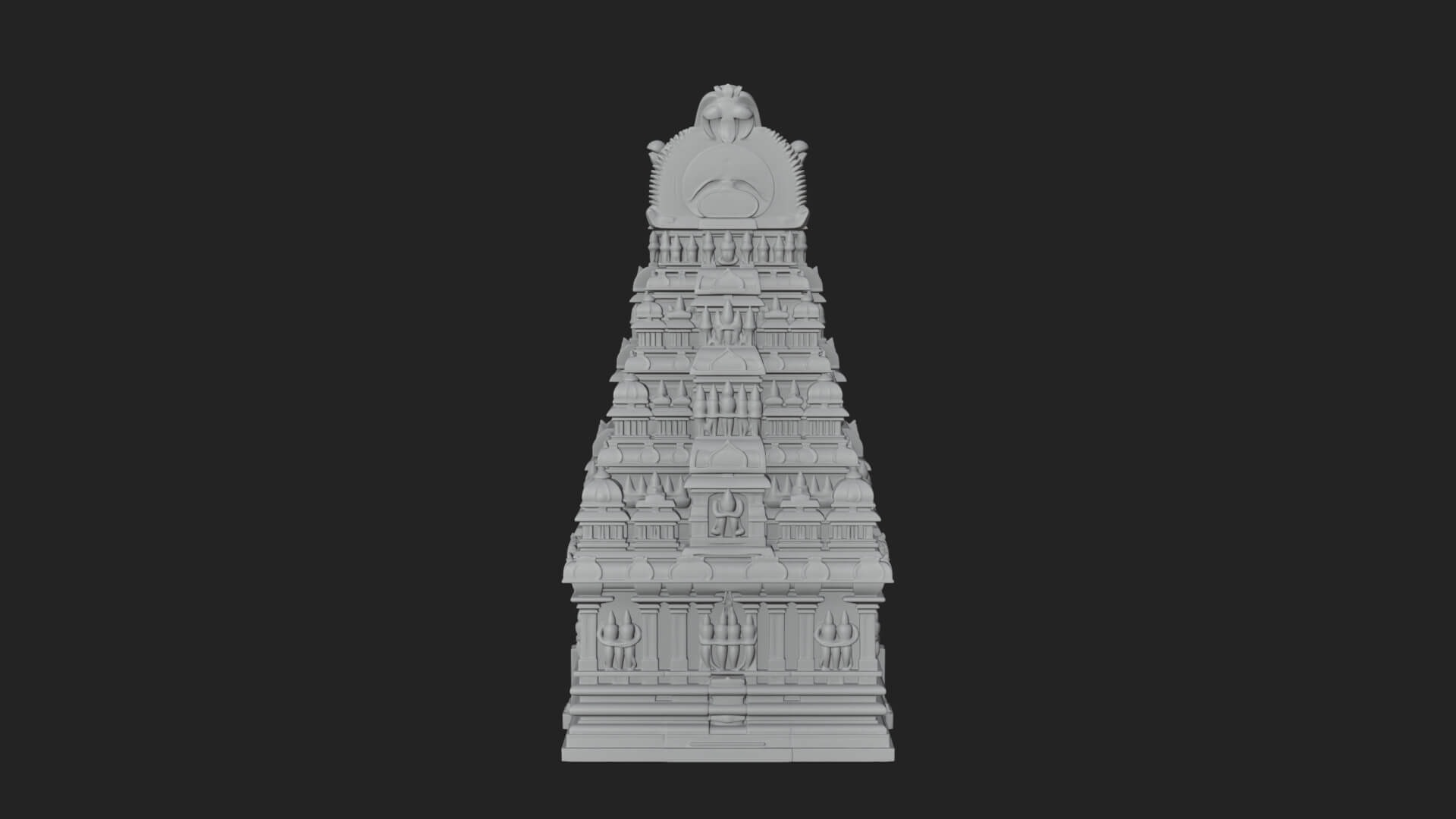 Hindu Shikhara Temple Tower Design 3 3D Print Model 3D Model
