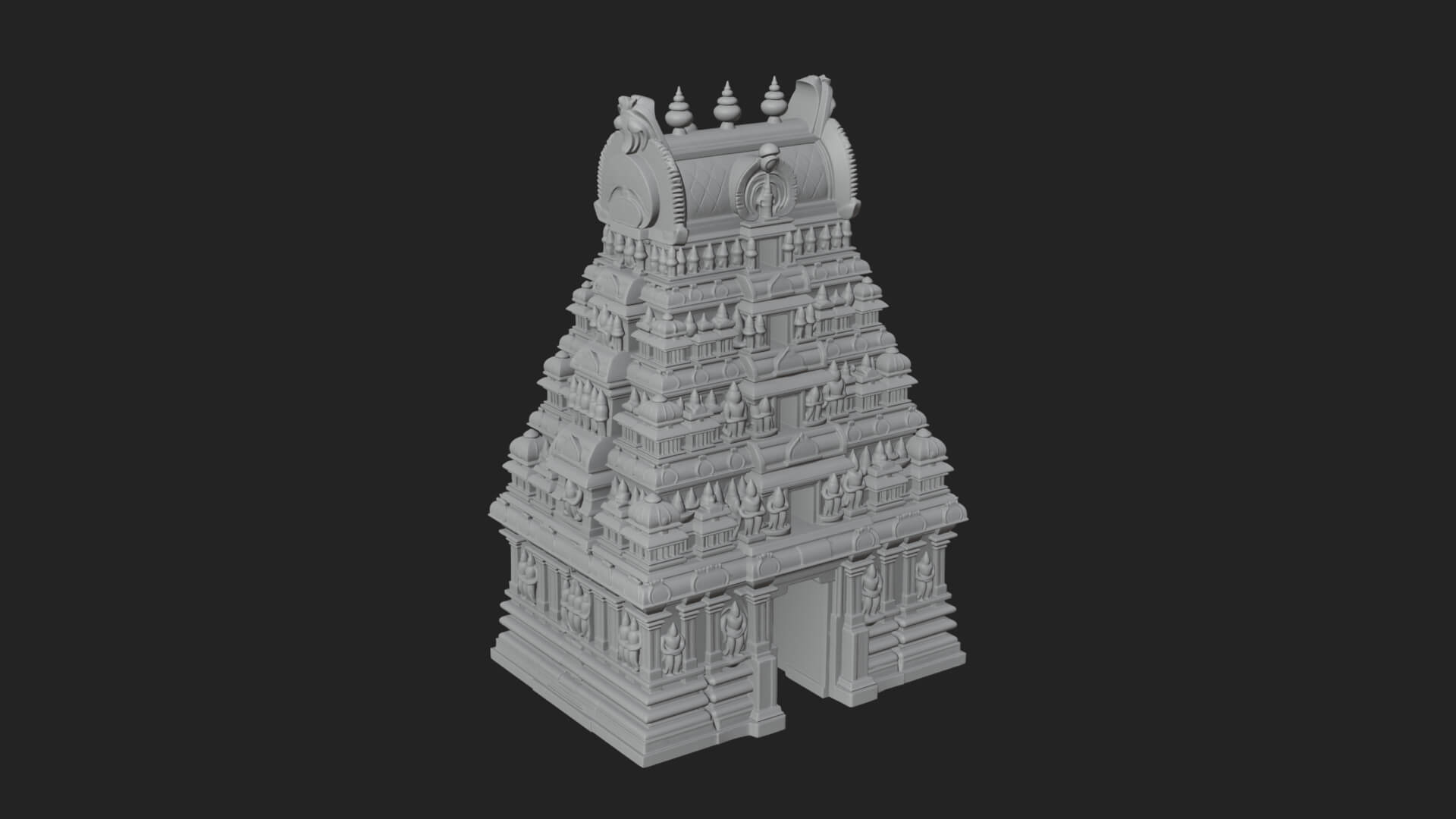Hindu Shikhara Temple Tower Design 3 3D Print Model 3D Model