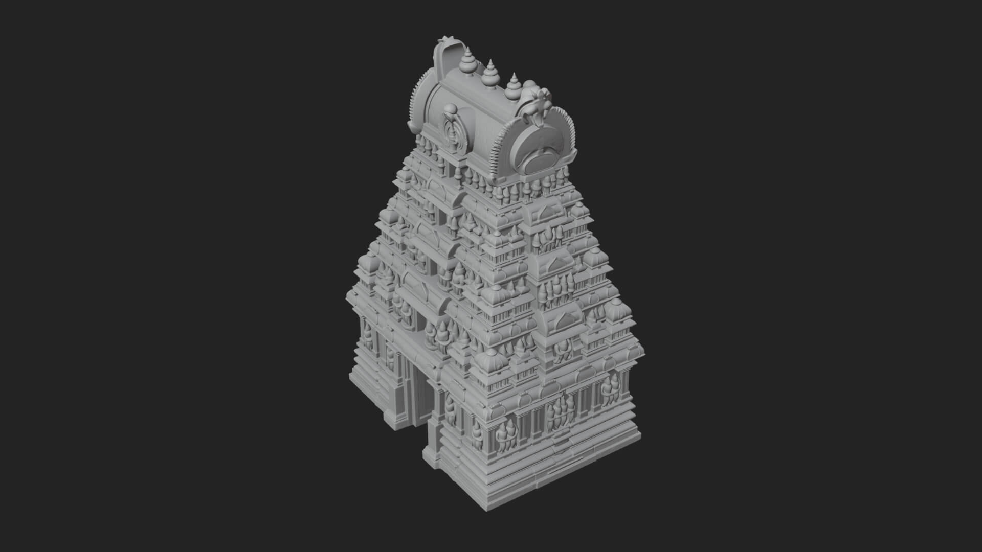 Hindu Shikhara Temple Tower Design 3 3D Print Model 3D Model