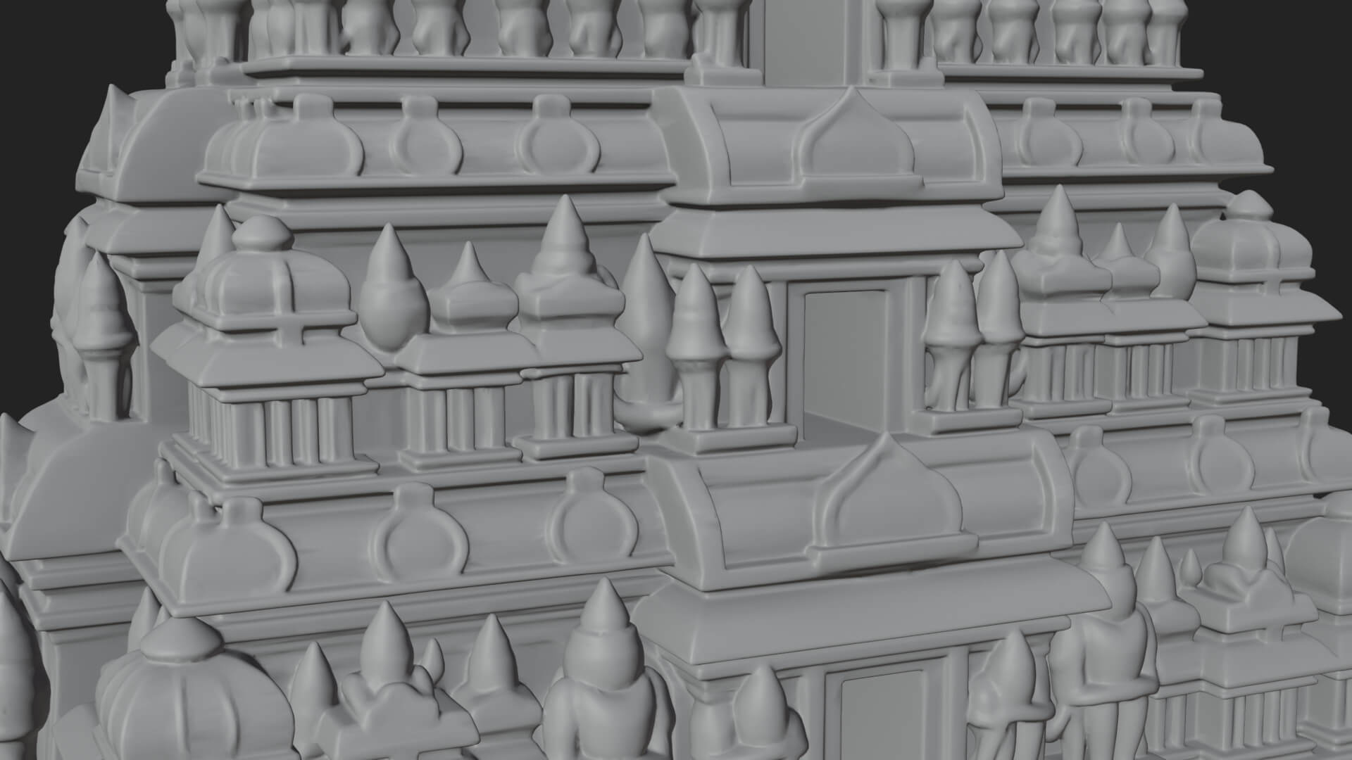 Hindu Shikhara Temple Tower Design 3 3D Print Model 3D Model