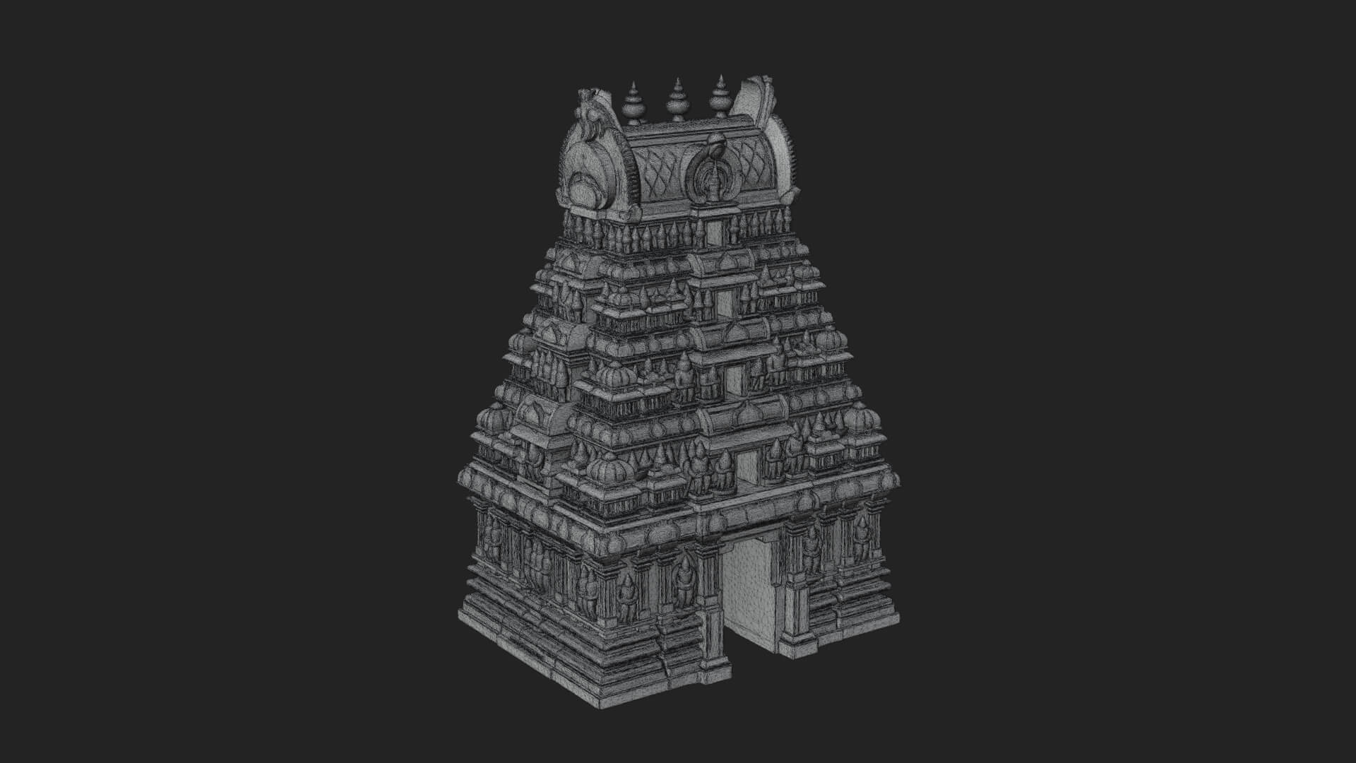 Hindu Shikhara Temple Tower Design 3 3D Print Model 3D Model