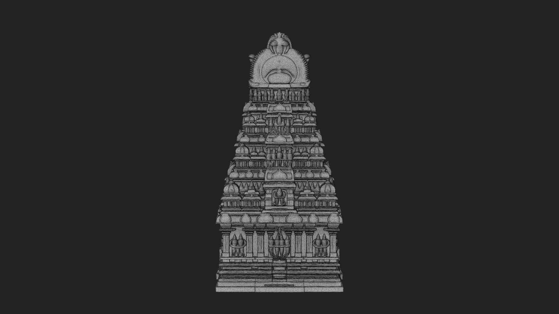 Hindu Shikhara Temple Tower Design 3 3D Print Model 3D Model