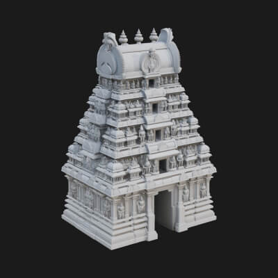 Hindu Shikhara Temple Tower Design 3 3D Print Model