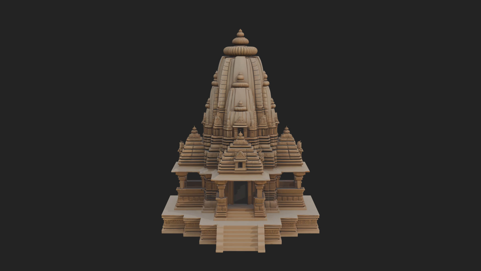 Hindu Shikhara Temple Tower Design 4 3D Print Model 3D Model