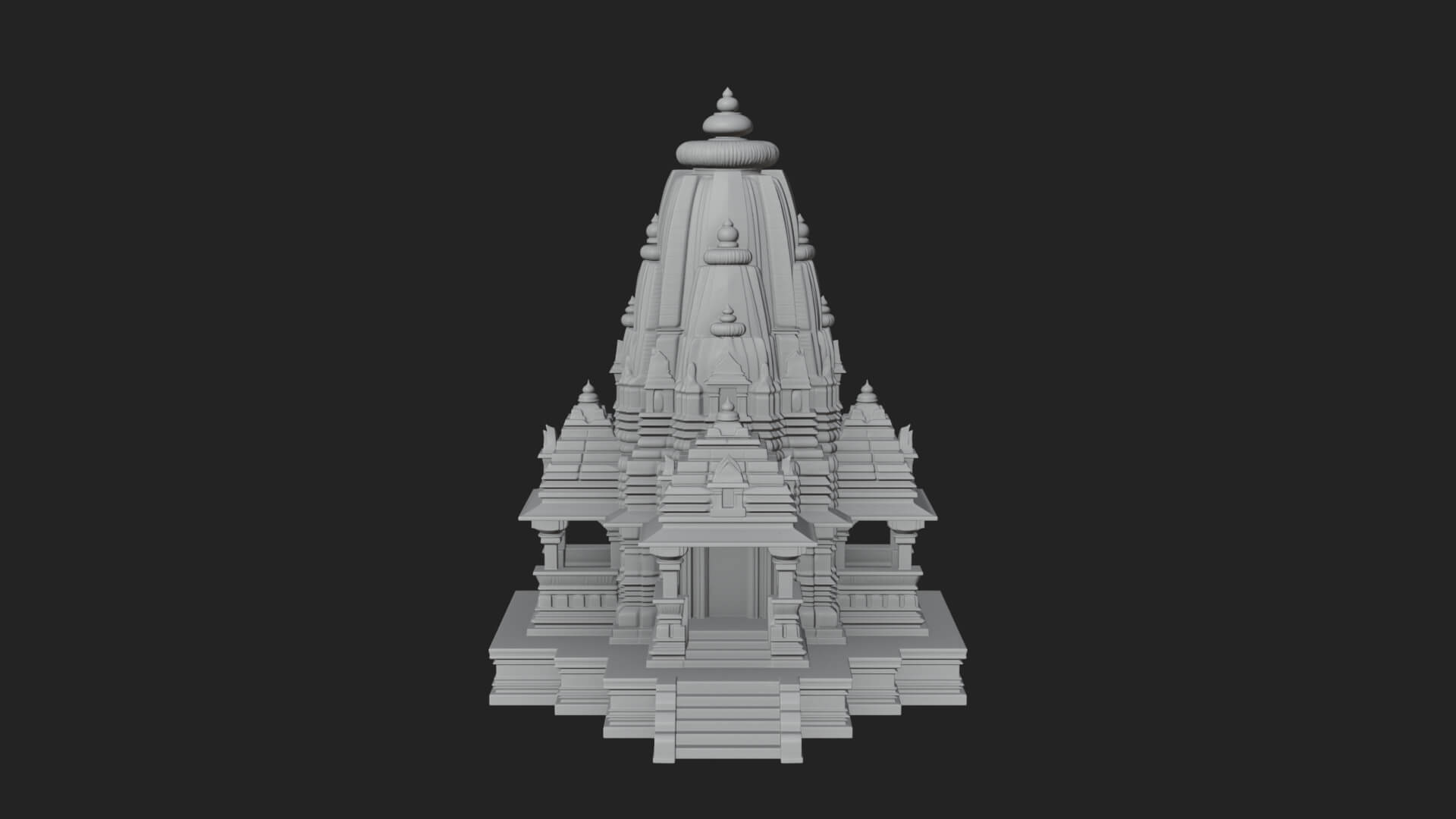 Hindu Shikhara Temple Tower Design 4 3D Print Model 3D Model