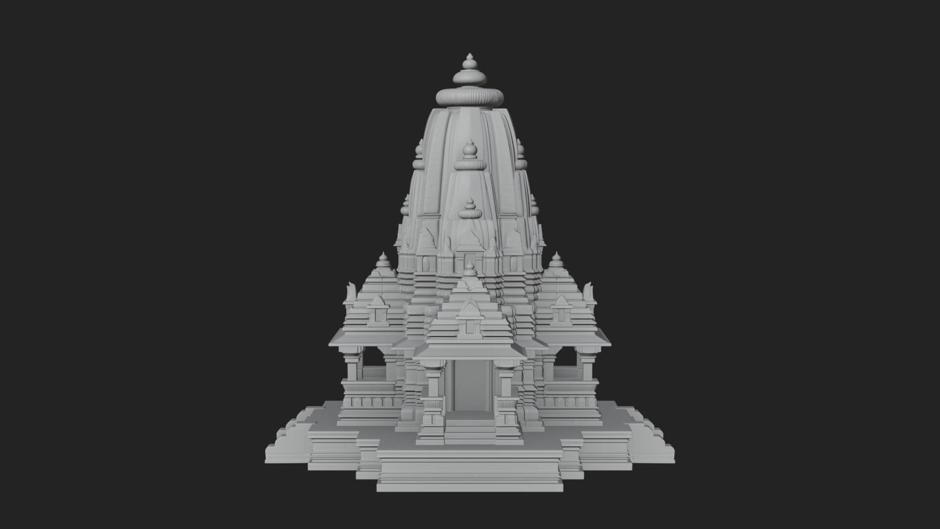 Hindu Shikhara Temple Tower Design 4 3D Print Model 3D Model