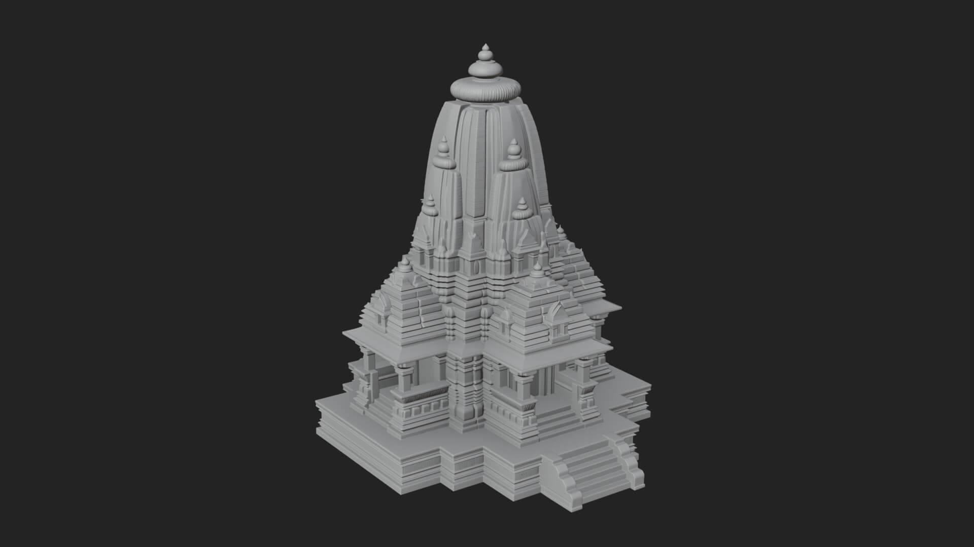 Hindu Shikhara Temple Tower Design 4 3D Print Model 3D Model