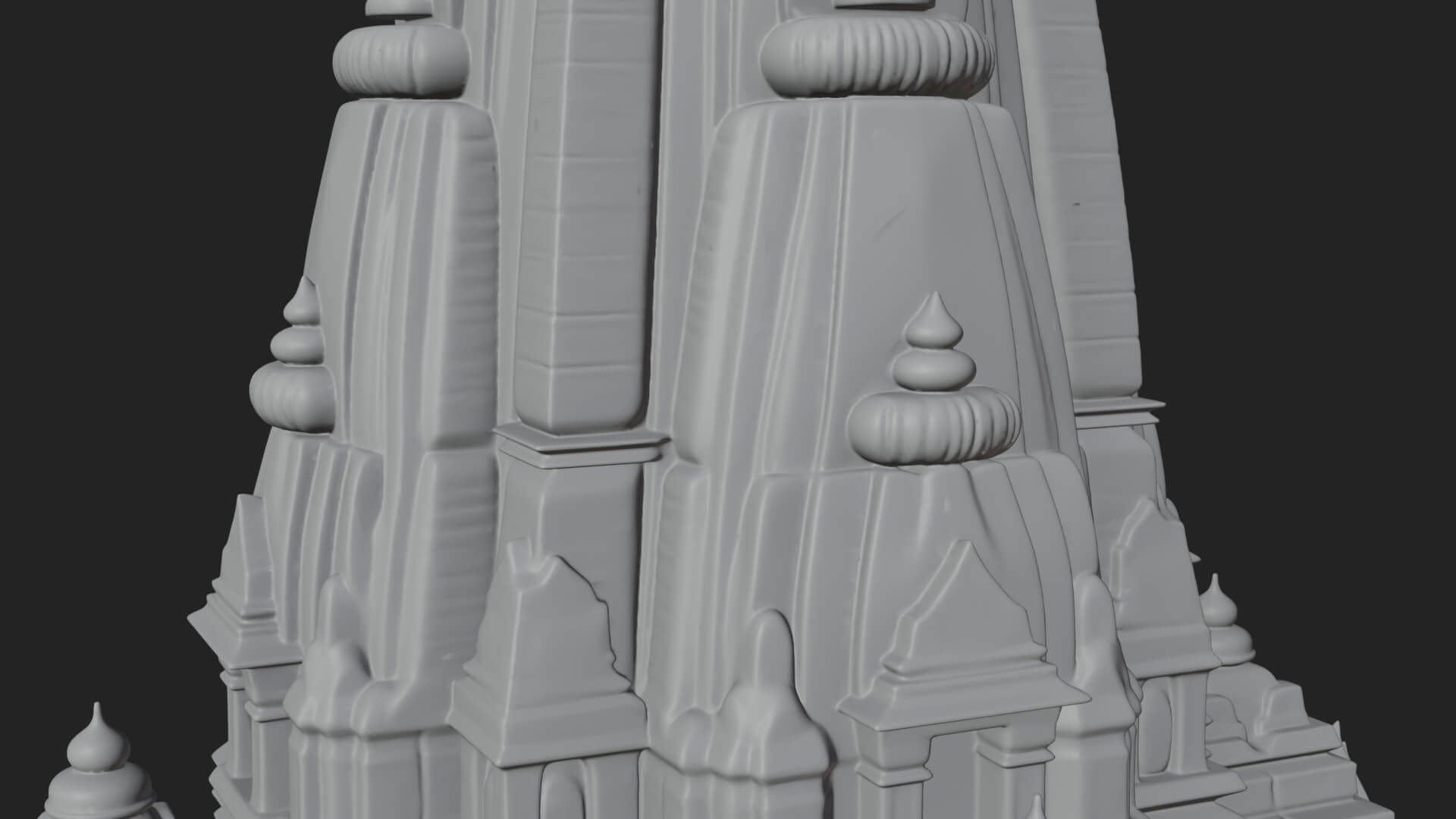 Hindu Shikhara Temple Tower Design 4 3D Print Model 3D Model