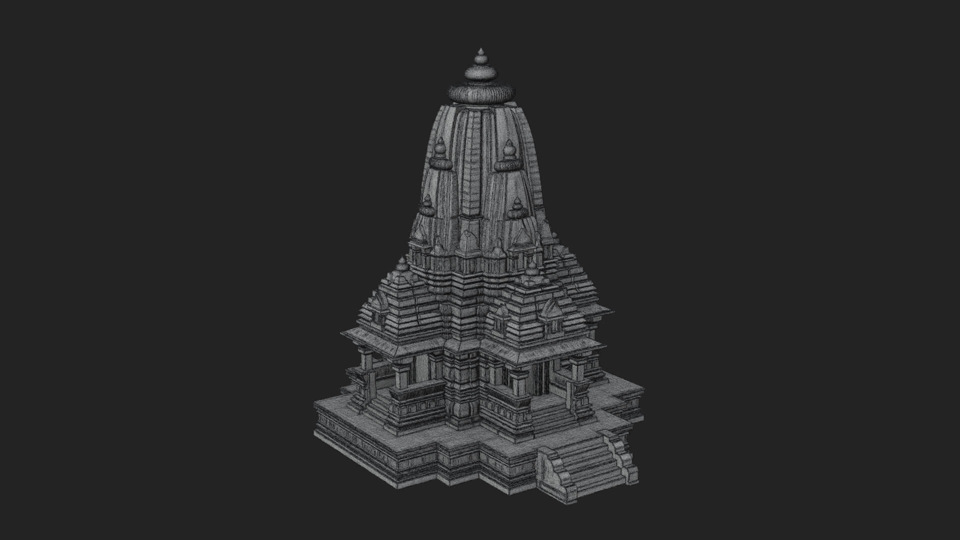 Hindu Shikhara Temple Tower Design 4 3D Print Model 3D Model