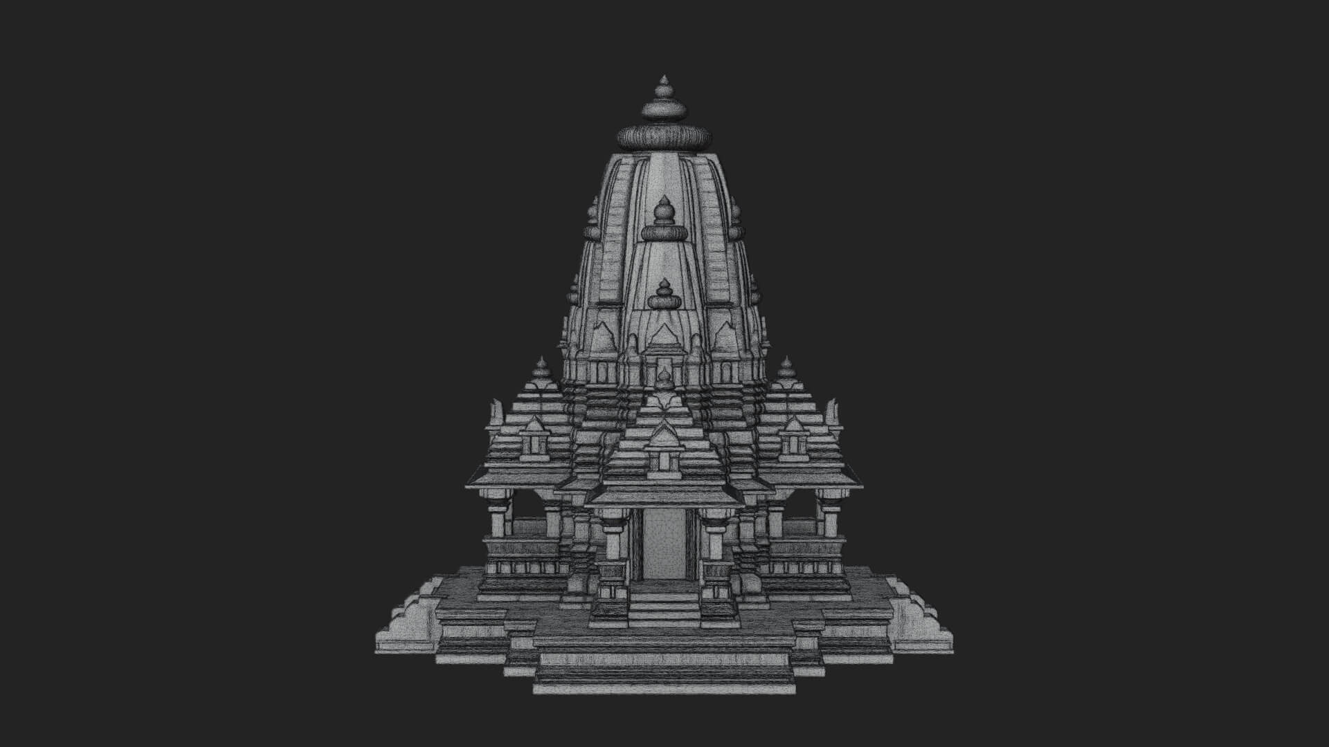 Hindu Shikhara Temple Tower Design 4 3D Print Model 3D Model