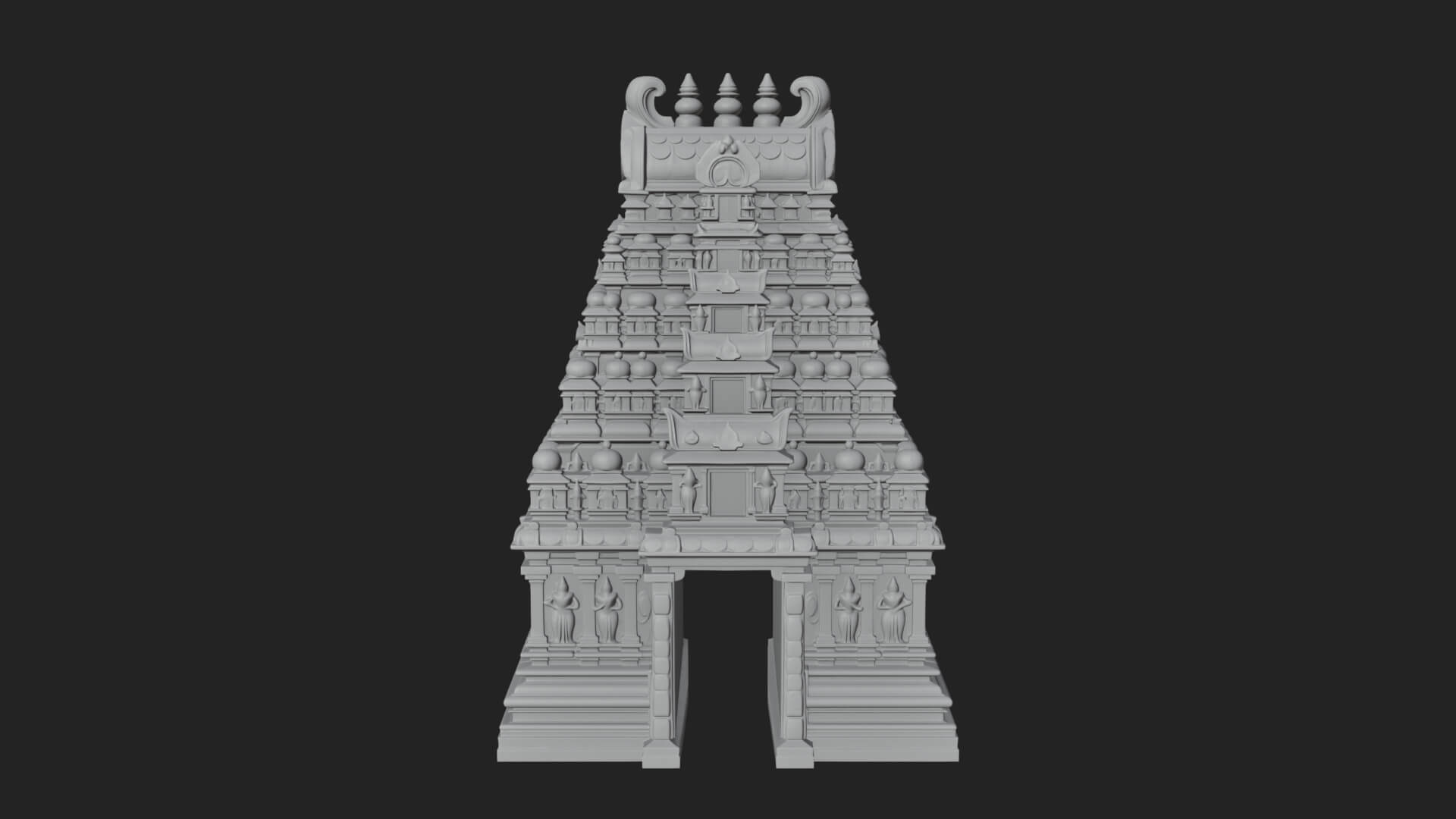 Hindu Shikhara Temple Tower Design 5 3D Print Model 3D Model