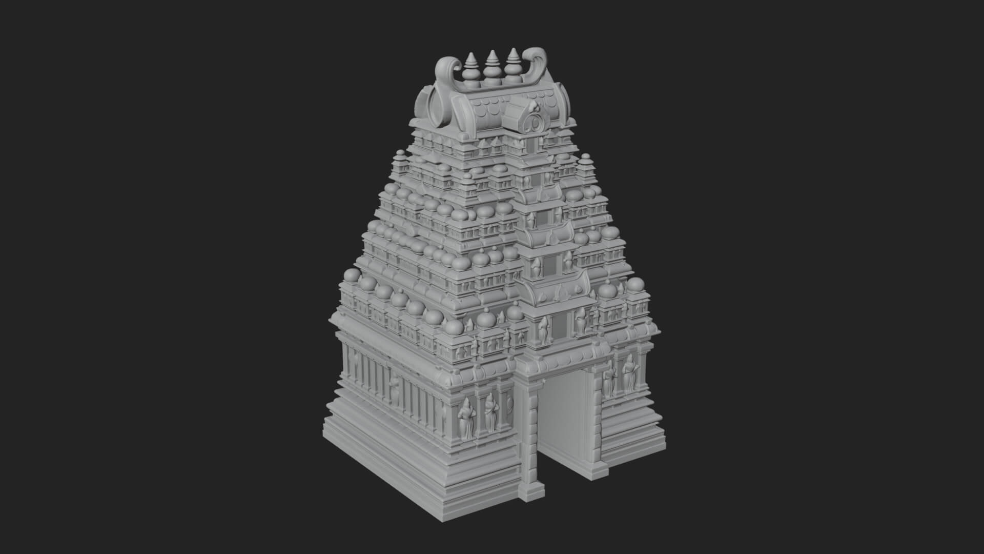 Hindu Shikhara Temple Tower Design 5 3D Print Model 3D Model