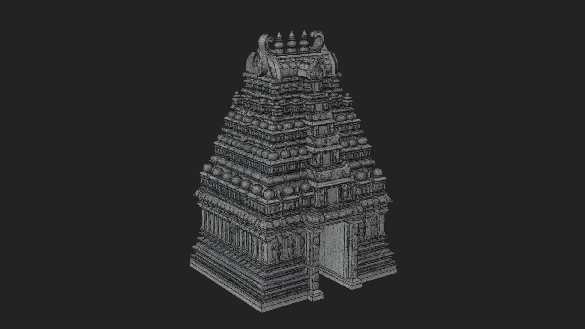 Hindu Shikhara Temple Tower Design 5 3D Print Model 3D Model